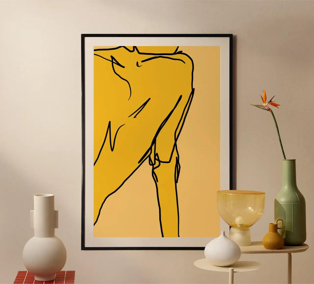 Oversized Figures 3 poster con telaio in plastica da Casa Cartissi