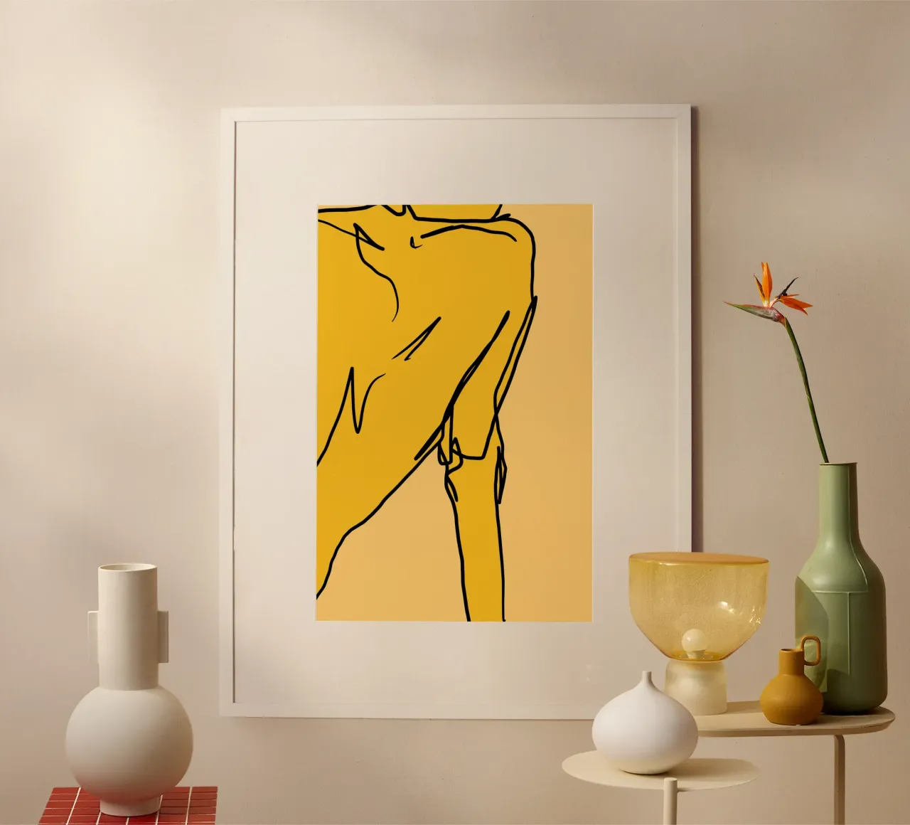 Oversized Figures 3 poster con telaio in plastica da Casa Cartissi