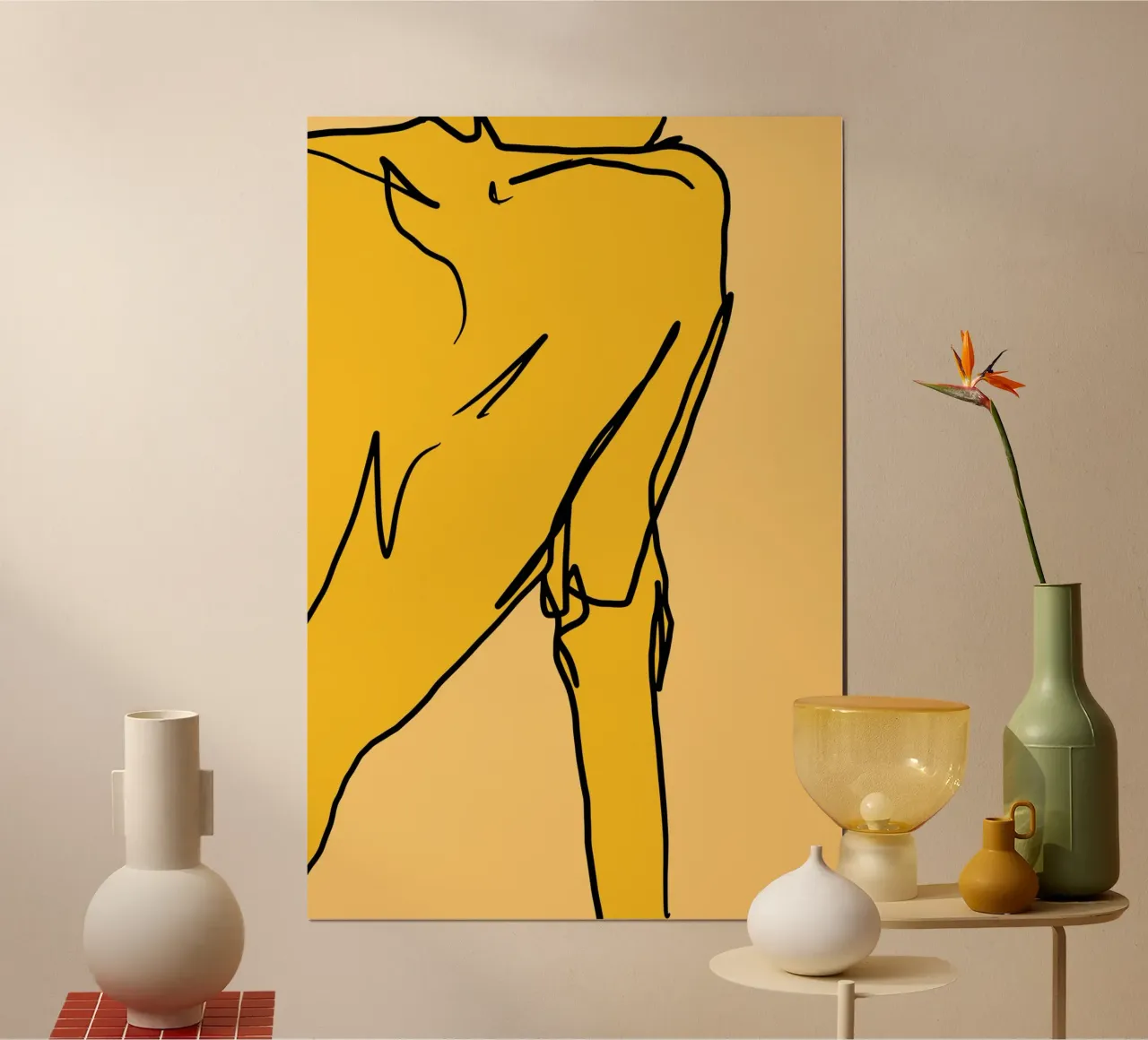 Oversized Figures 3 poster con telaio in plastica da Casa Cartissi