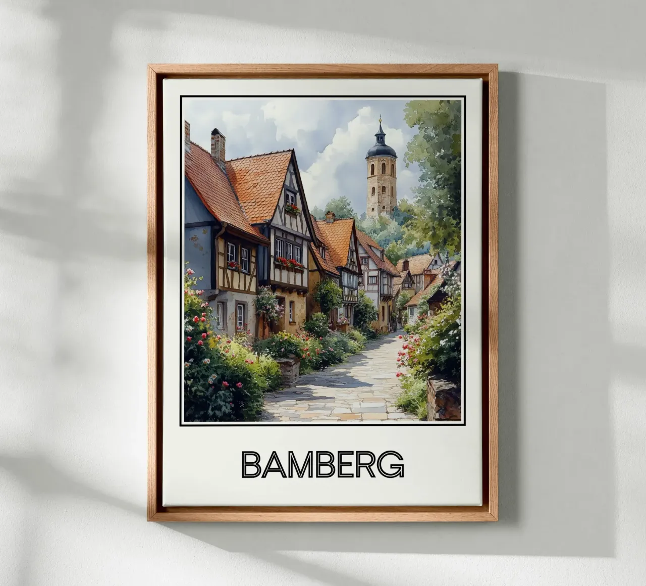 Bamberg tela con Cornice a cassetta da Frame the World