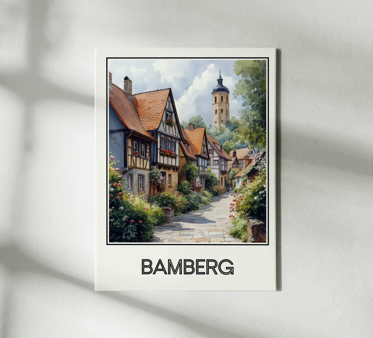 Bamberg tela con Cornice a cassetta da Frame the World