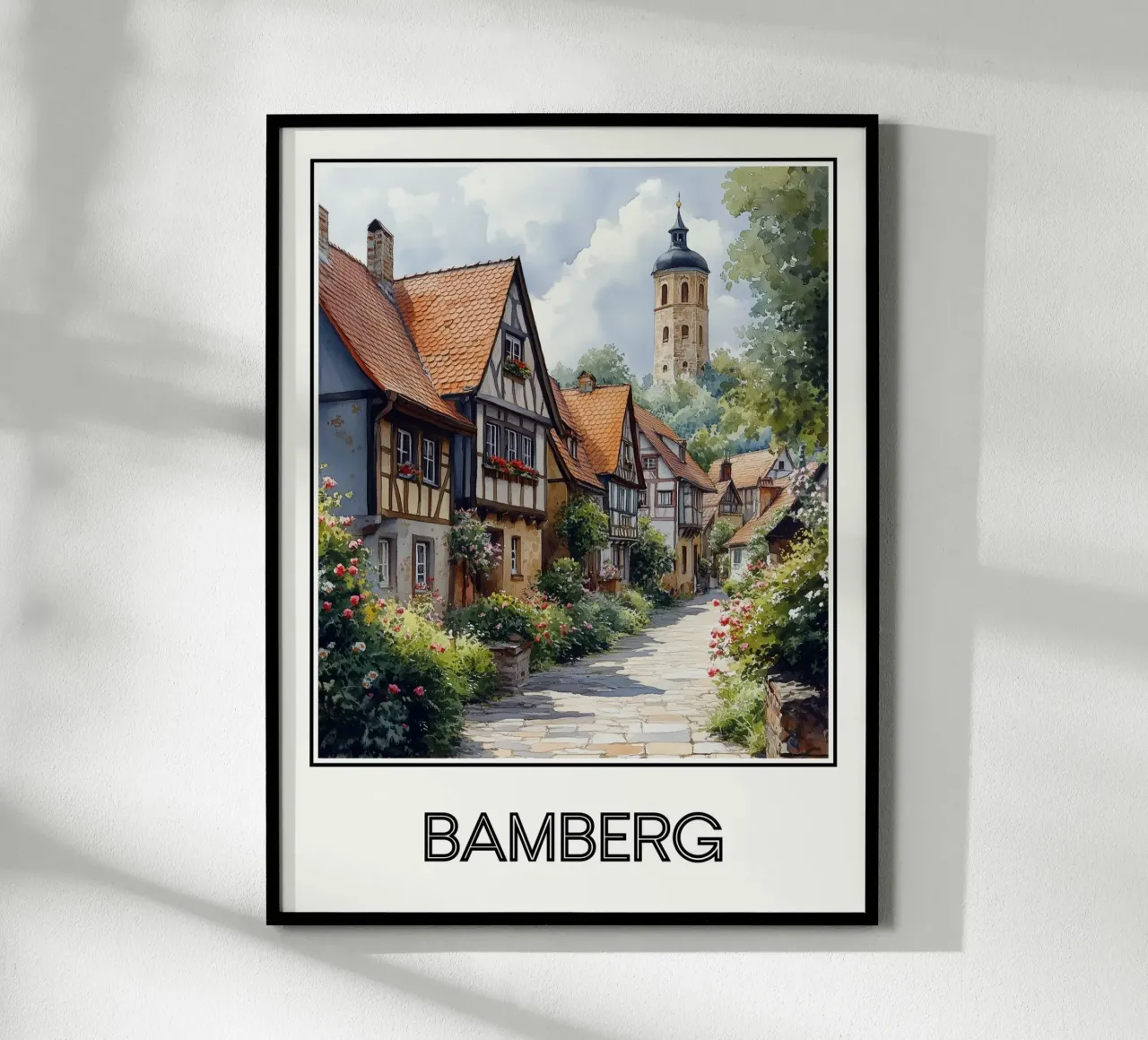 Bamberg poster with plastic frame by Frame the World