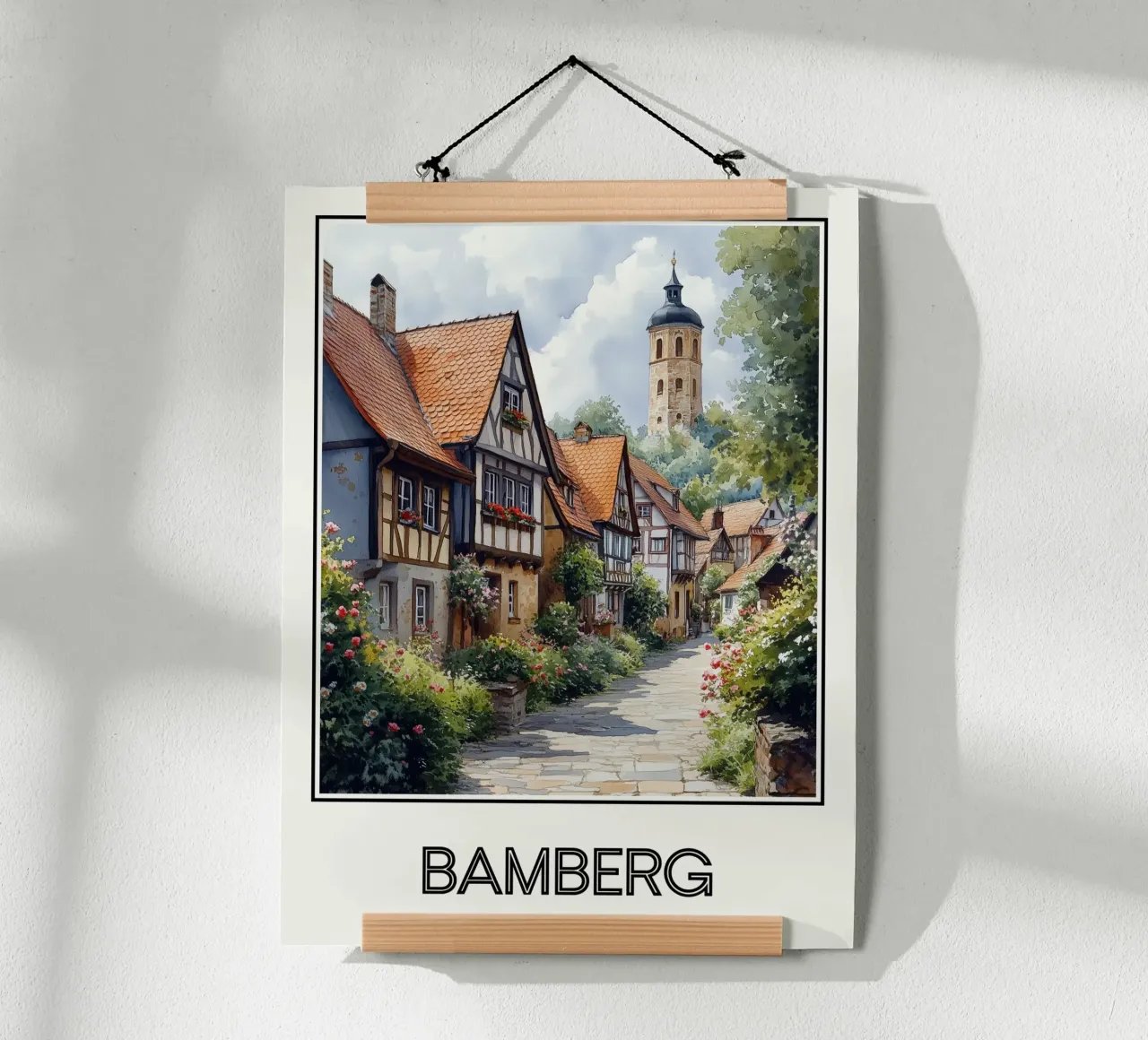 Bamberg poster with plastic frame by Frame the World