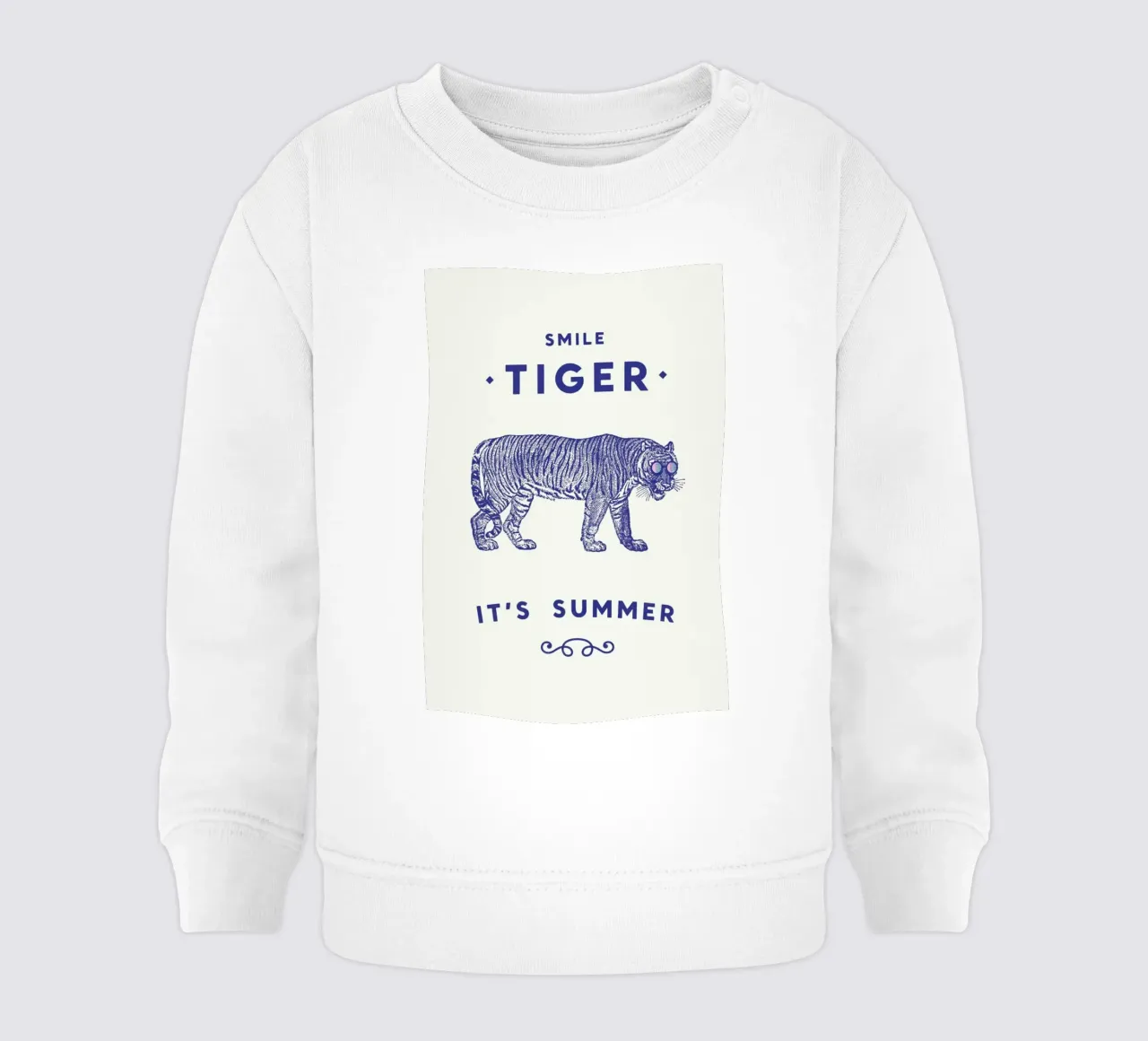 Smile Tiger felpa neonato da Florent Bodart