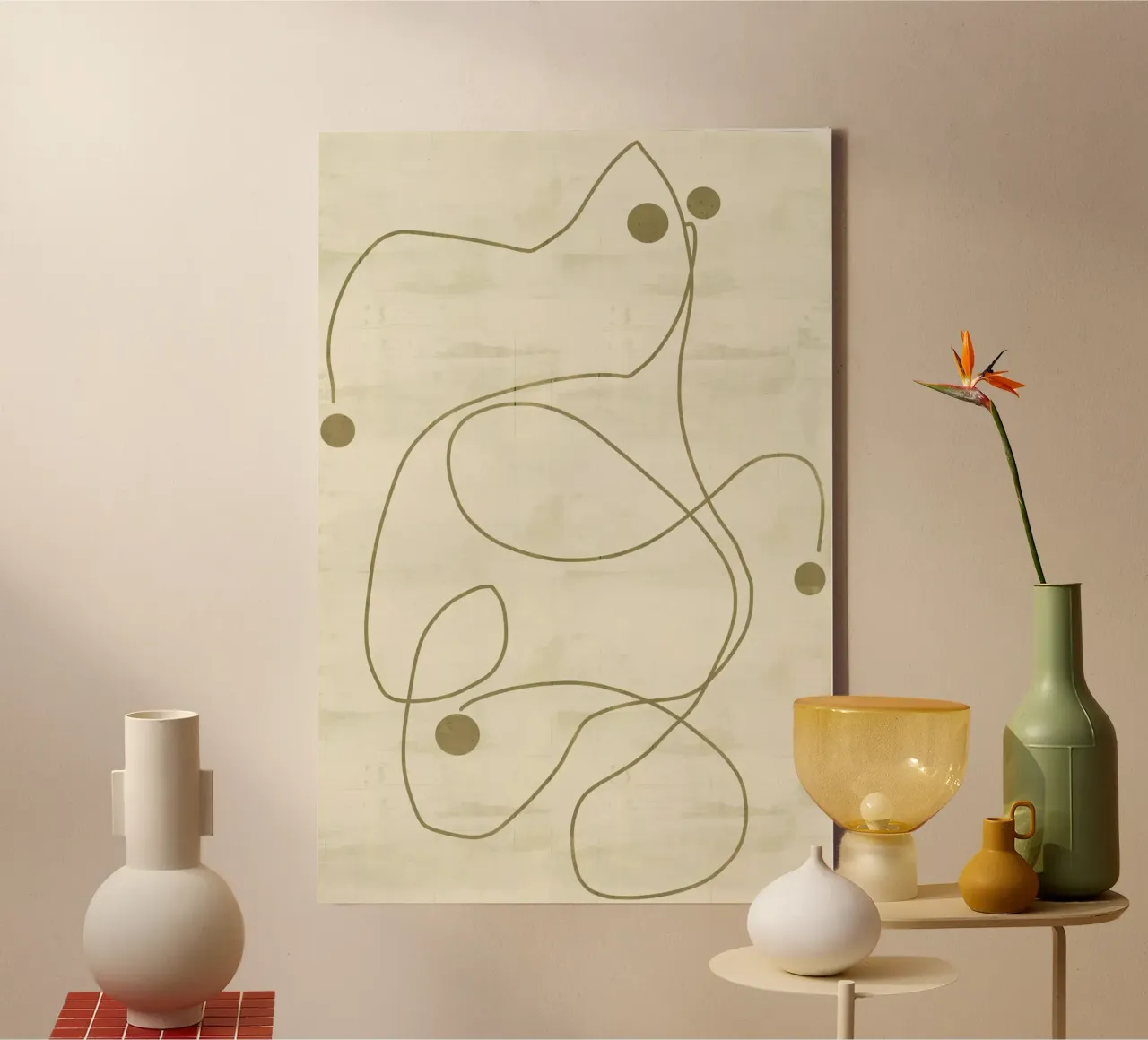 Neutral Lines and Dots 1 tela da Casa Cartissi