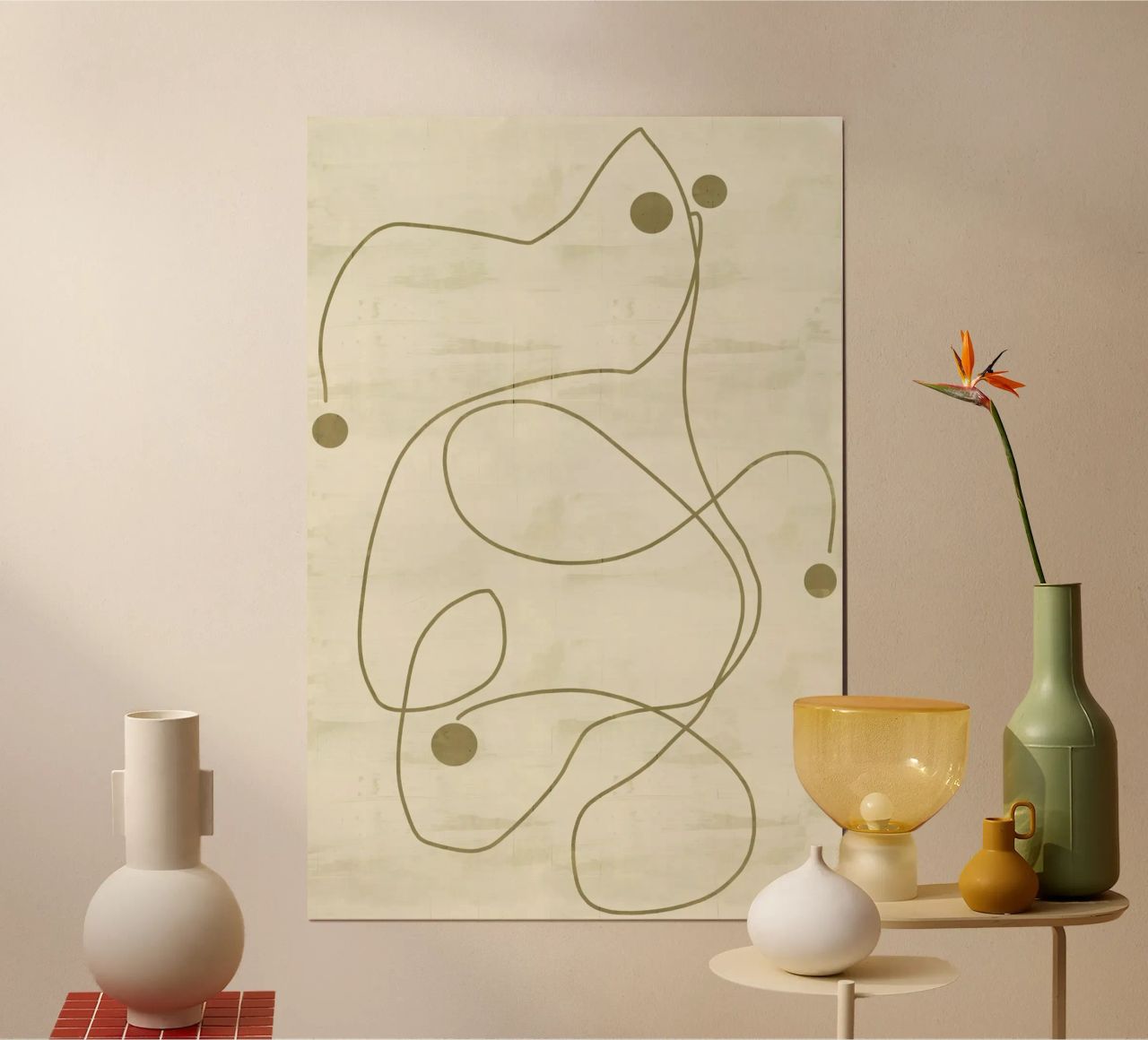 Neutral Lines and Dots 1 Hahnemühle von Casa Cartissi