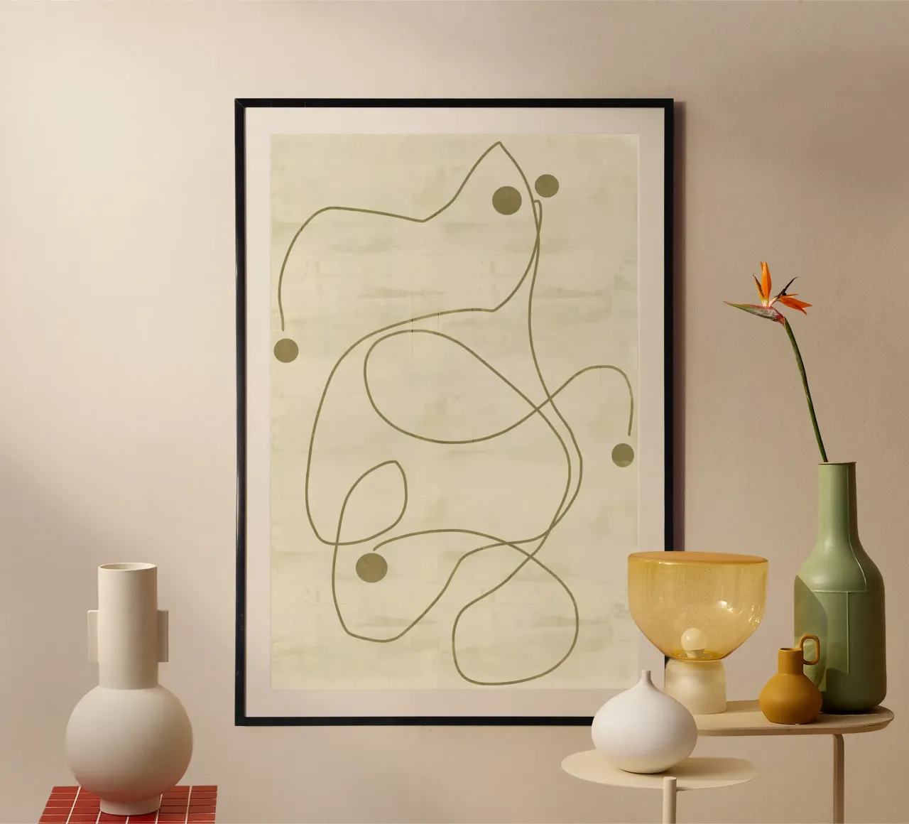 Neutral Lines and Dots 1 Hahnemühle von Casa Cartissi