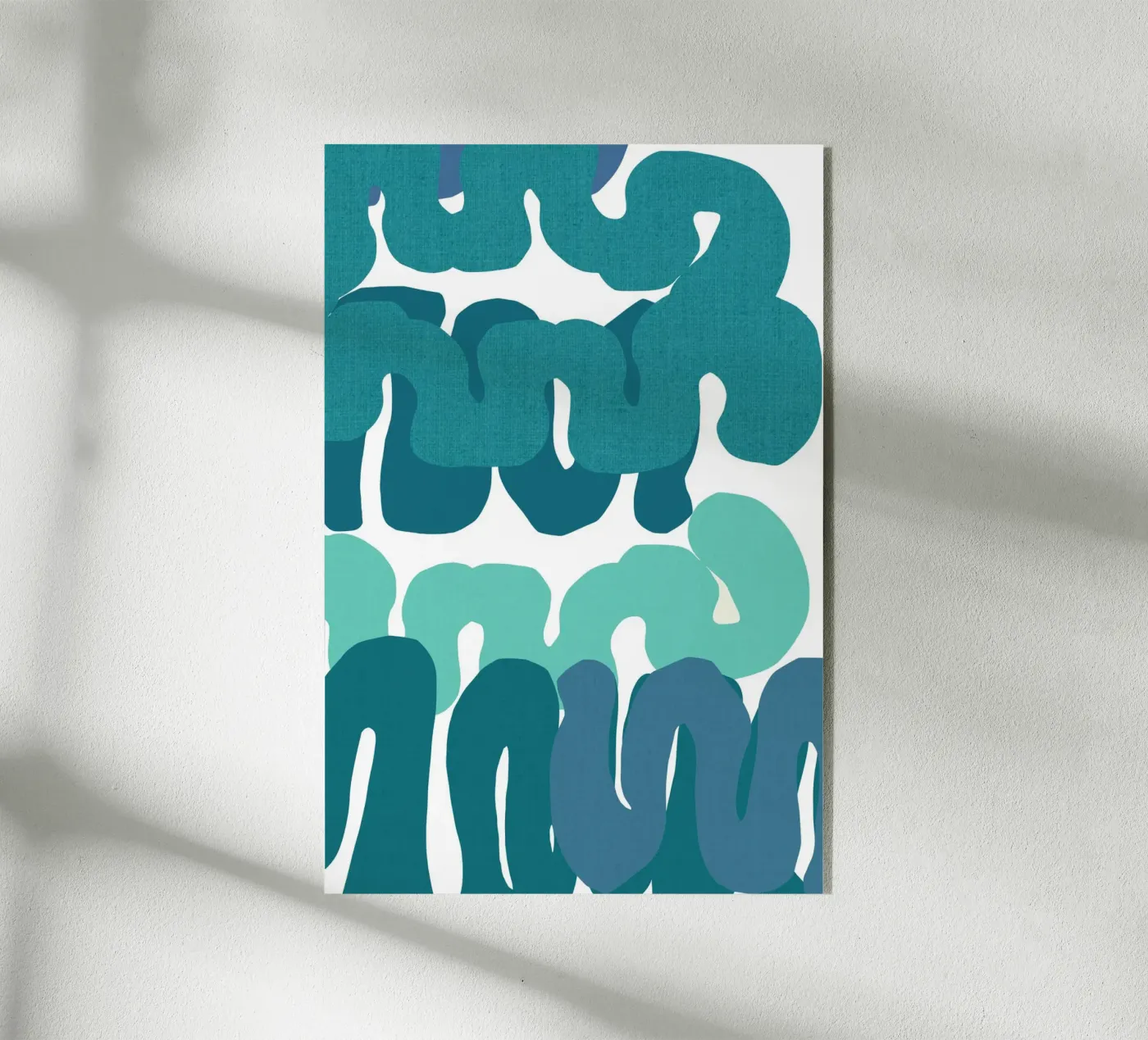 Blue Squiggles 3 acryl van Casa Cartissi