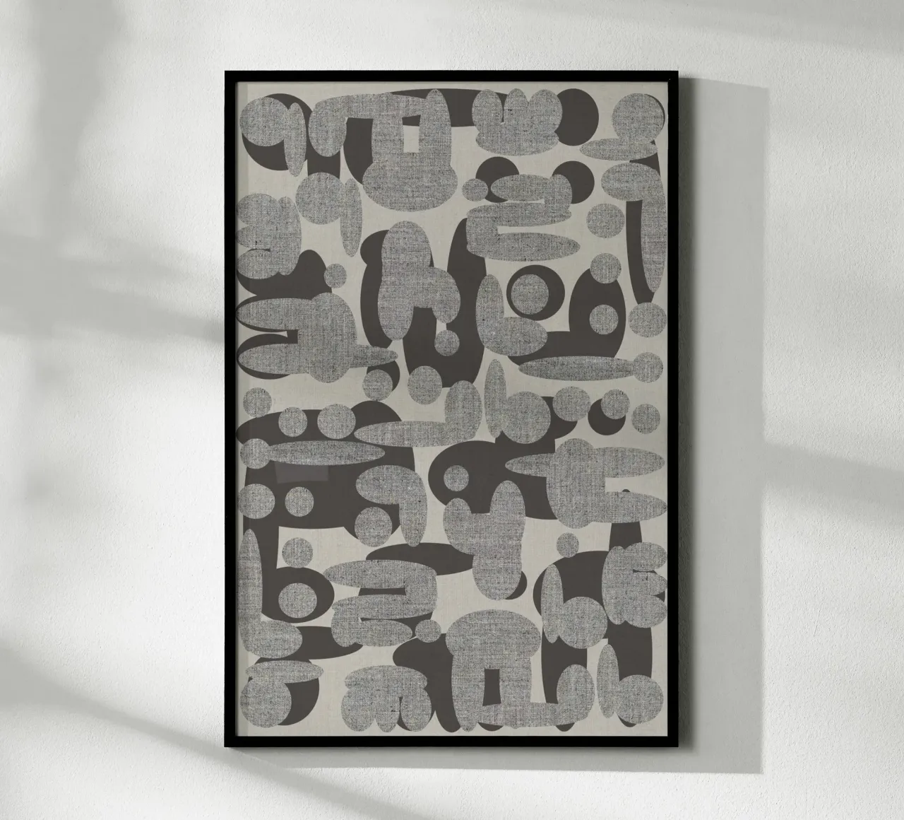 Ebony Shapes 1 poster con telaio in plastica da Casa Cartissi