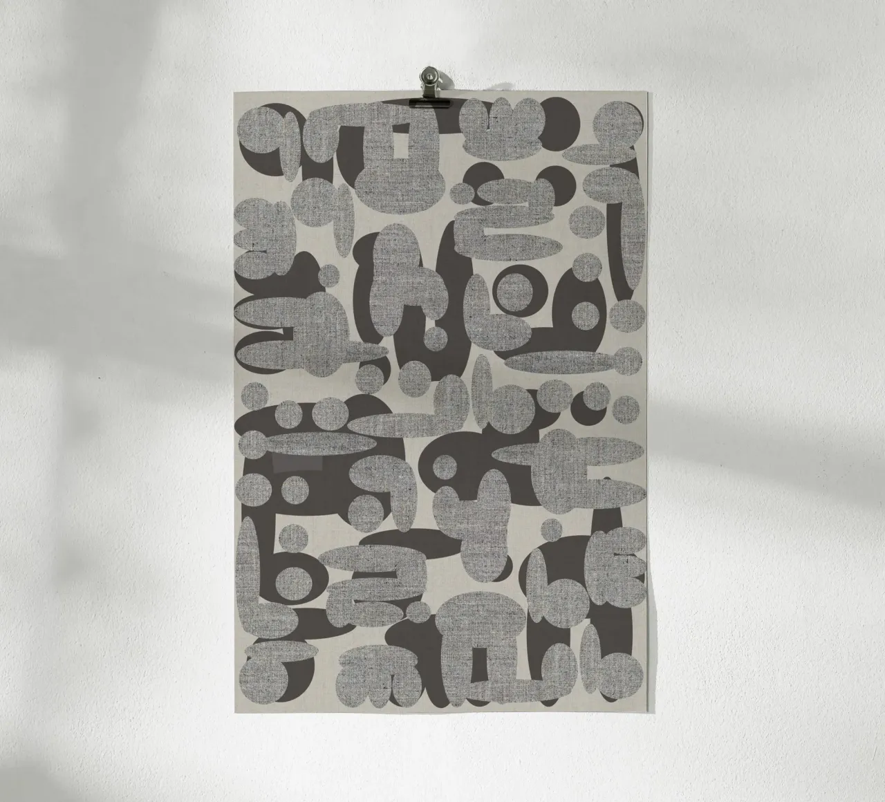 Ebony Shapes 1 poster con telaio in plastica da Casa Cartissi