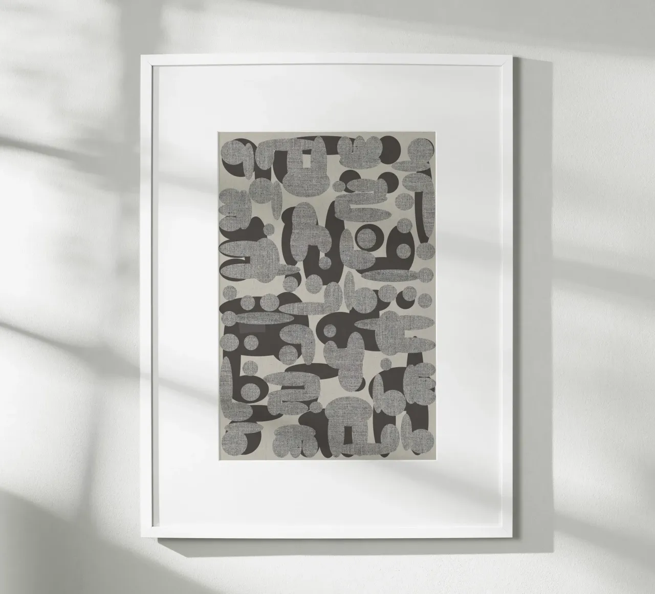 Ebony Shapes 1 poster con telaio in plastica da Casa Cartissi