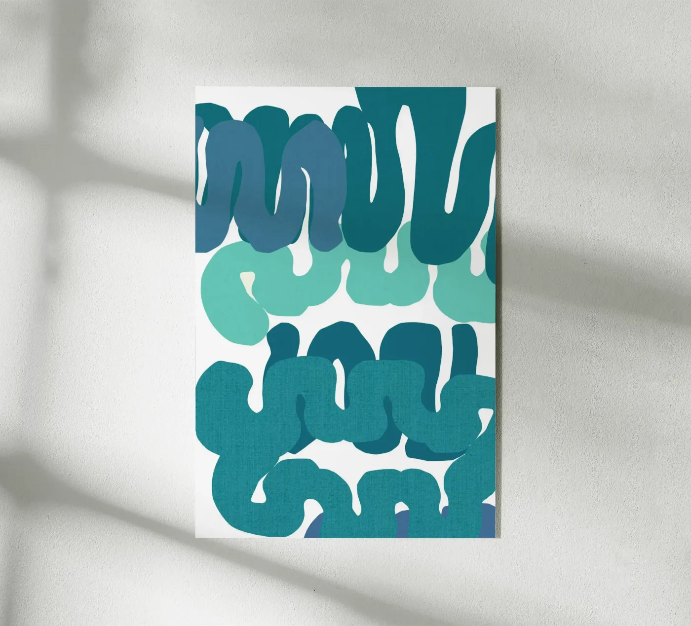 Blue Squiggles 2 acryl van Casa Cartissi