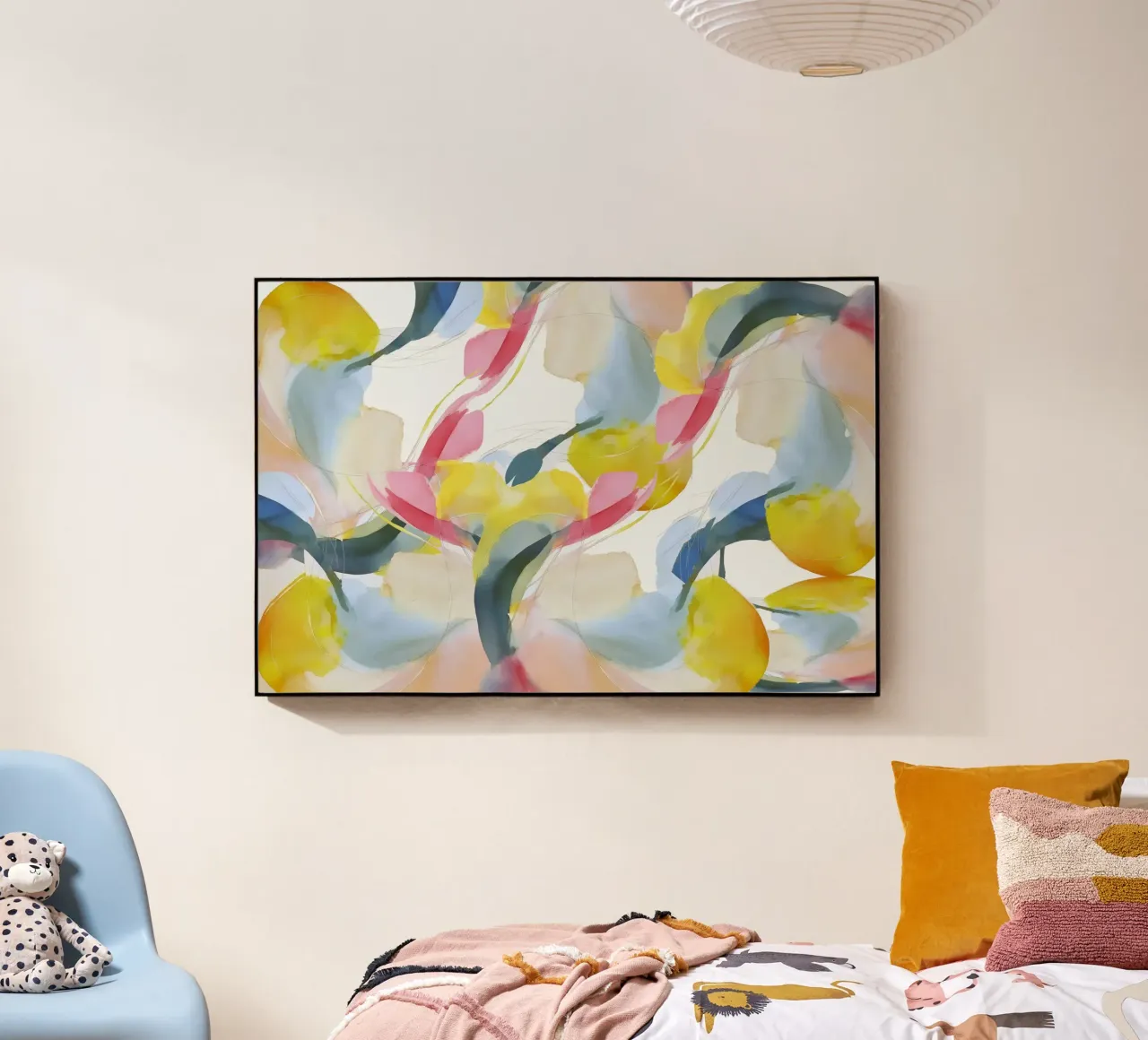 Multi Coloured Abstract Floral plexiglass da Casa Cartissi