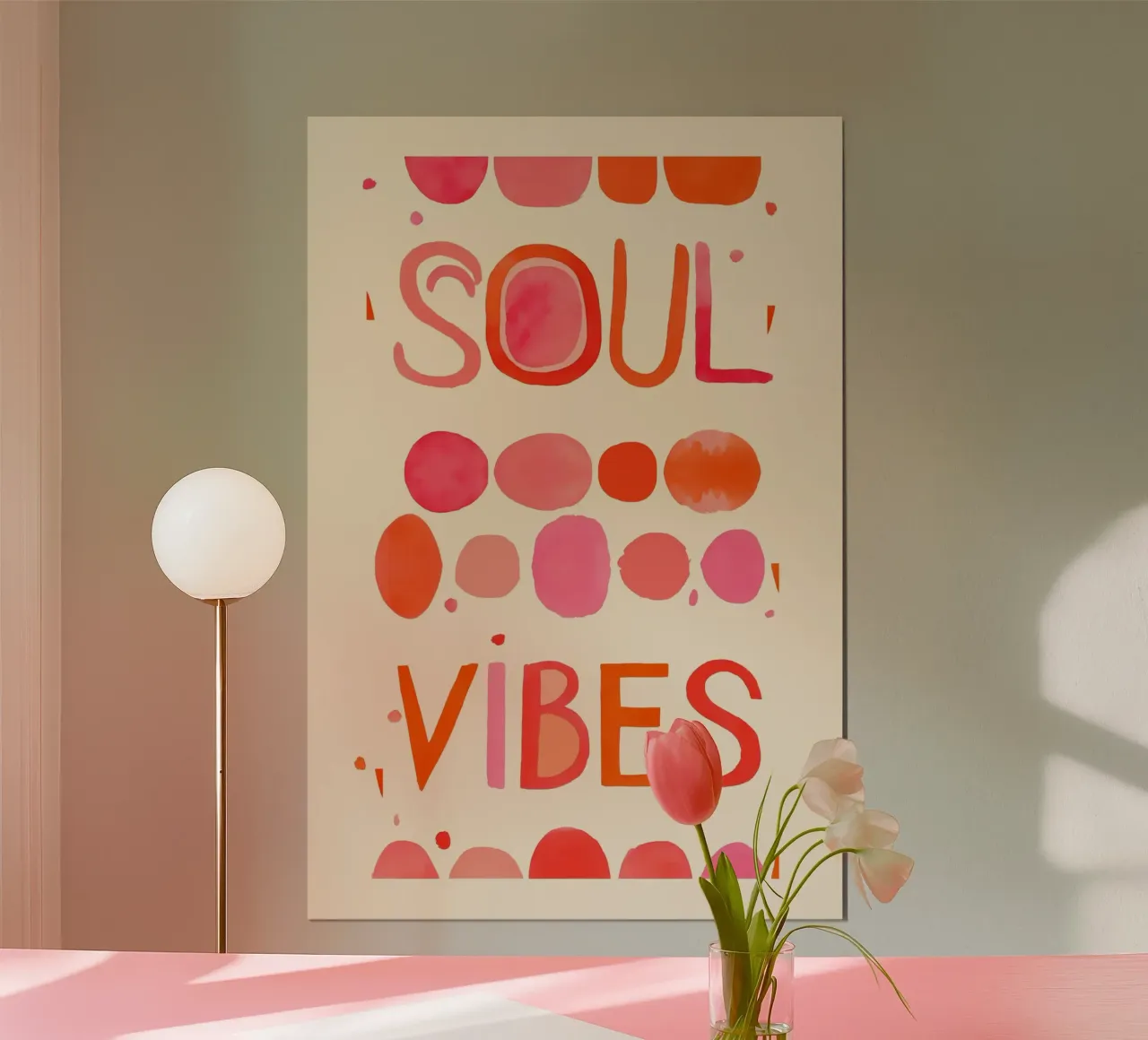 Vibrazioni dell'anima poster con telaio in legno da Casa Cartissi