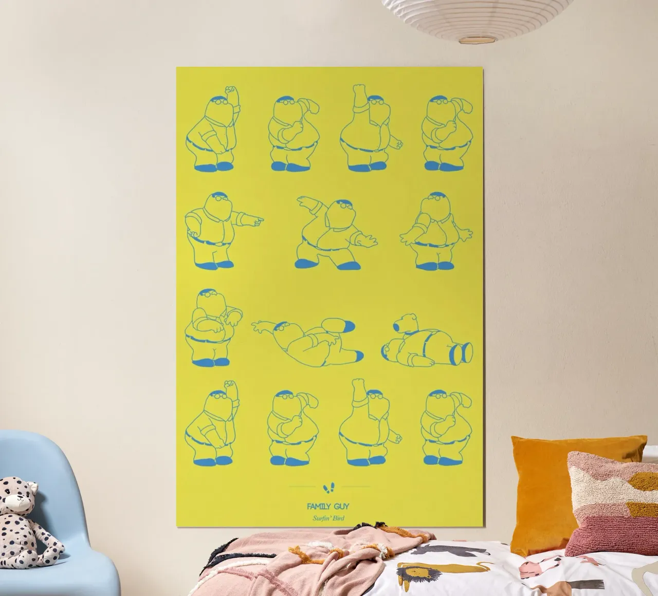 Family Guy - Surfin' Bird poster con telaio in legno da Niege Borges