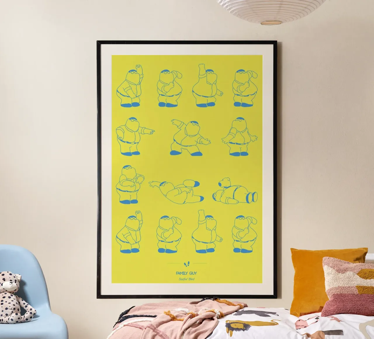 Family Guy - Surfin' Bird poster con telaio in legno da Niege Borges