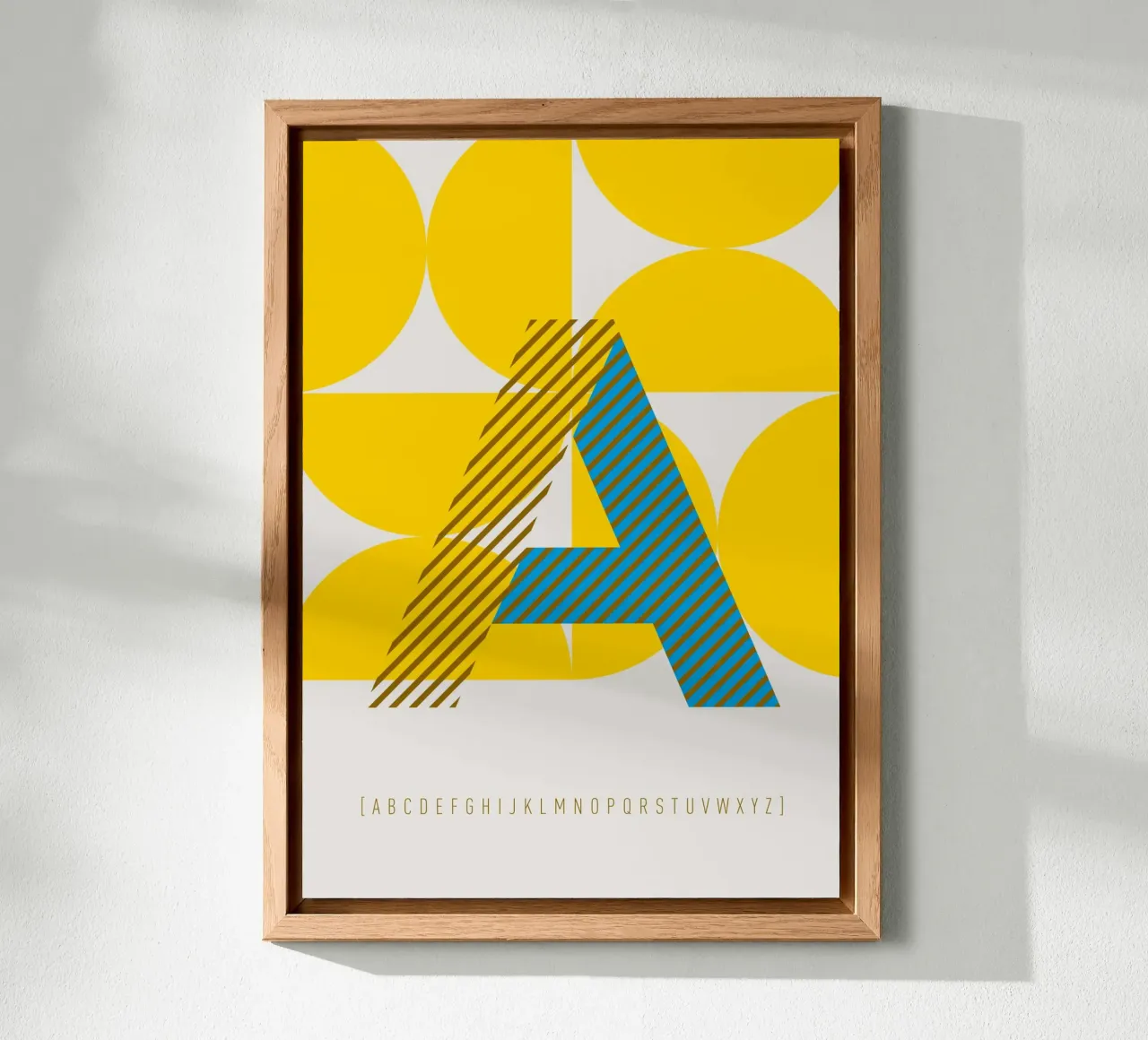 A Typeface Alphabet alluminio dibond da lazydaypaper