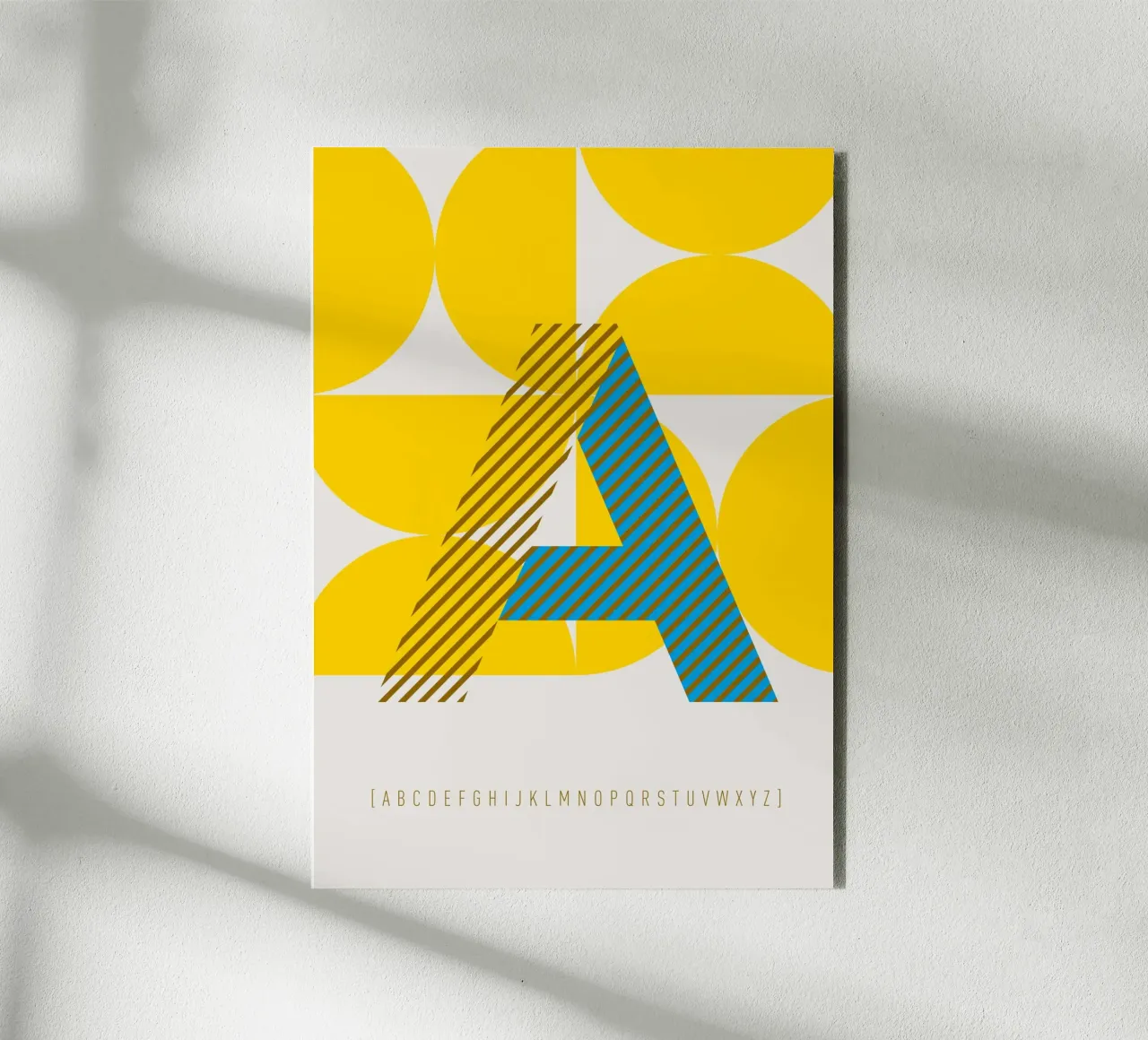 A Typeface Alphabet alluminio dibond da lazydaypaper