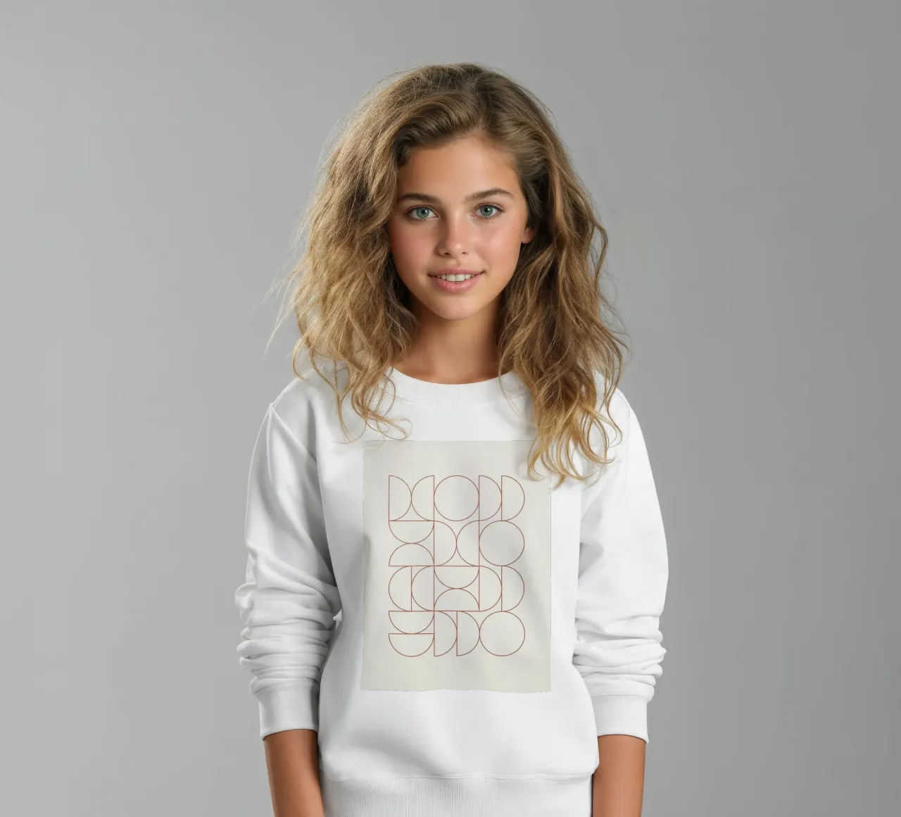 Bauhaus Contour of Semicircles felpa bambino da apoloprints