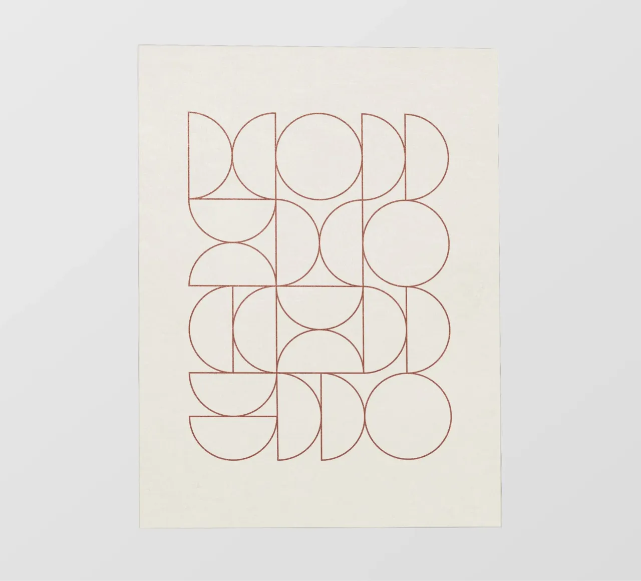 Bauhaus Contour of Semicircles telo in pvc da apoloprints