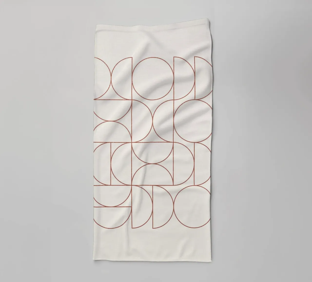 Bauhaus Contour of Semicircles asciugamano da bagno da apoloprints