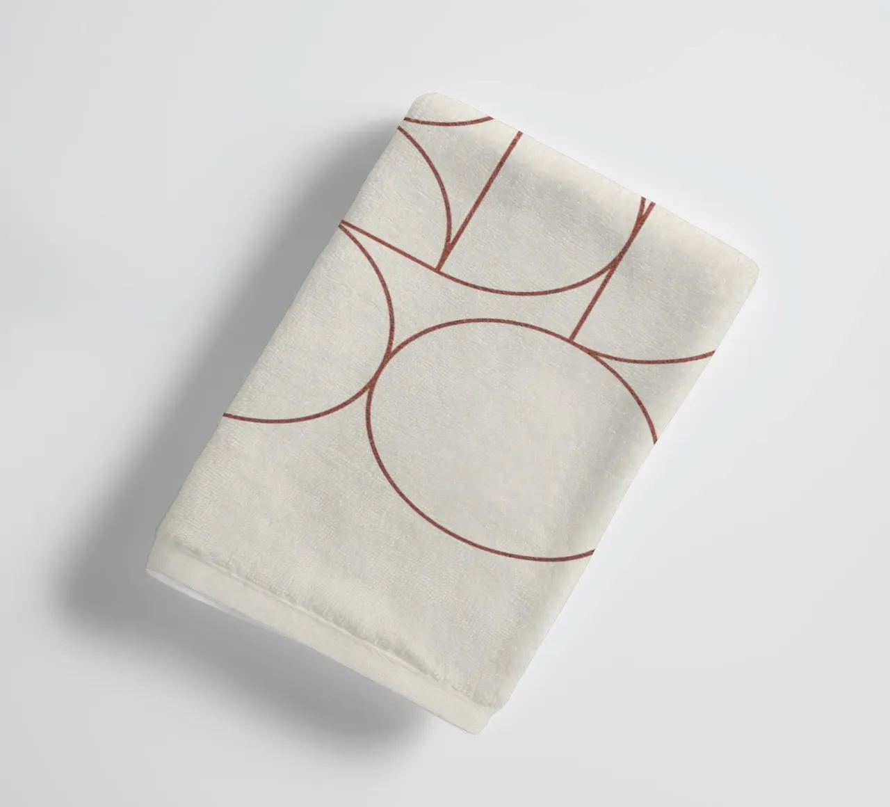 Bauhaus Contour of Semicircles asciugamano da bagno da apoloprints