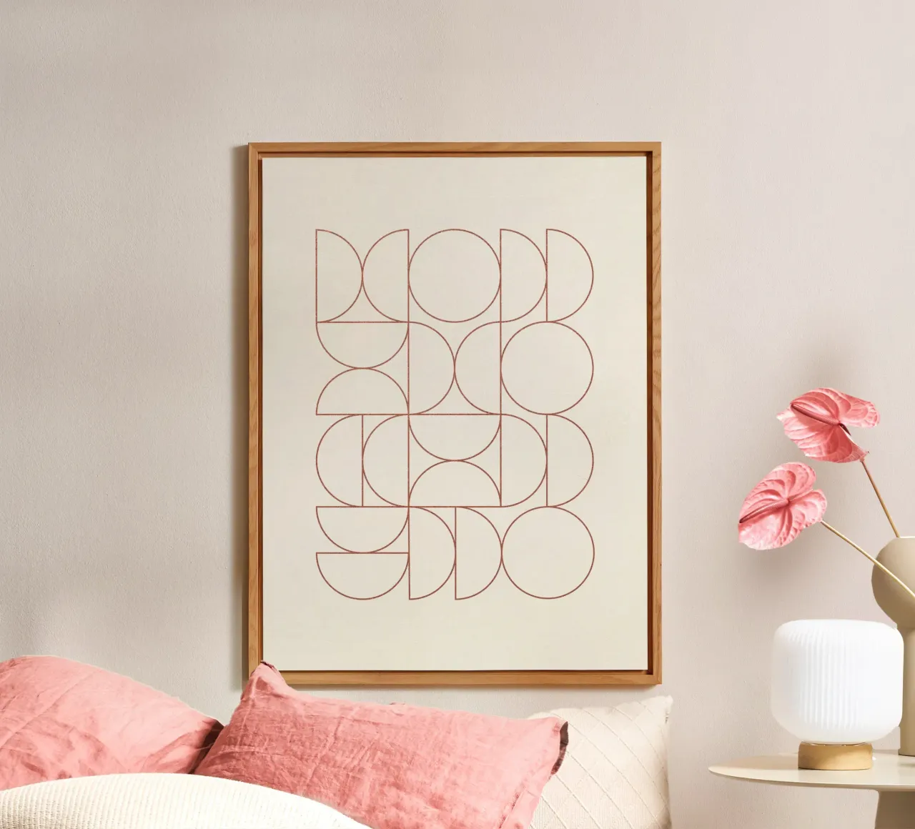 Bauhaus Contour of Semicircles alluminio dibond da apoloprints