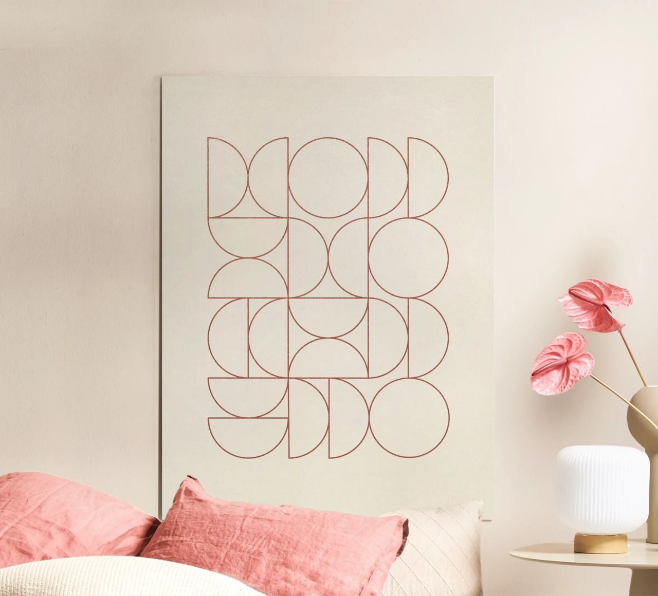 Bauhaus Contour of Semicircles Poster von apoloprints