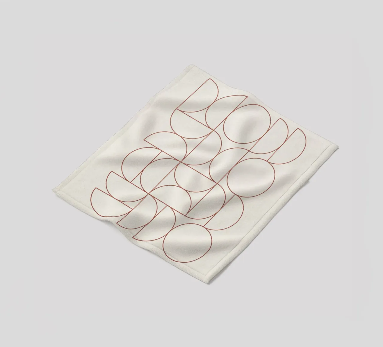 Bauhaus Contour of Semicircles coperta in pile da apoloprints