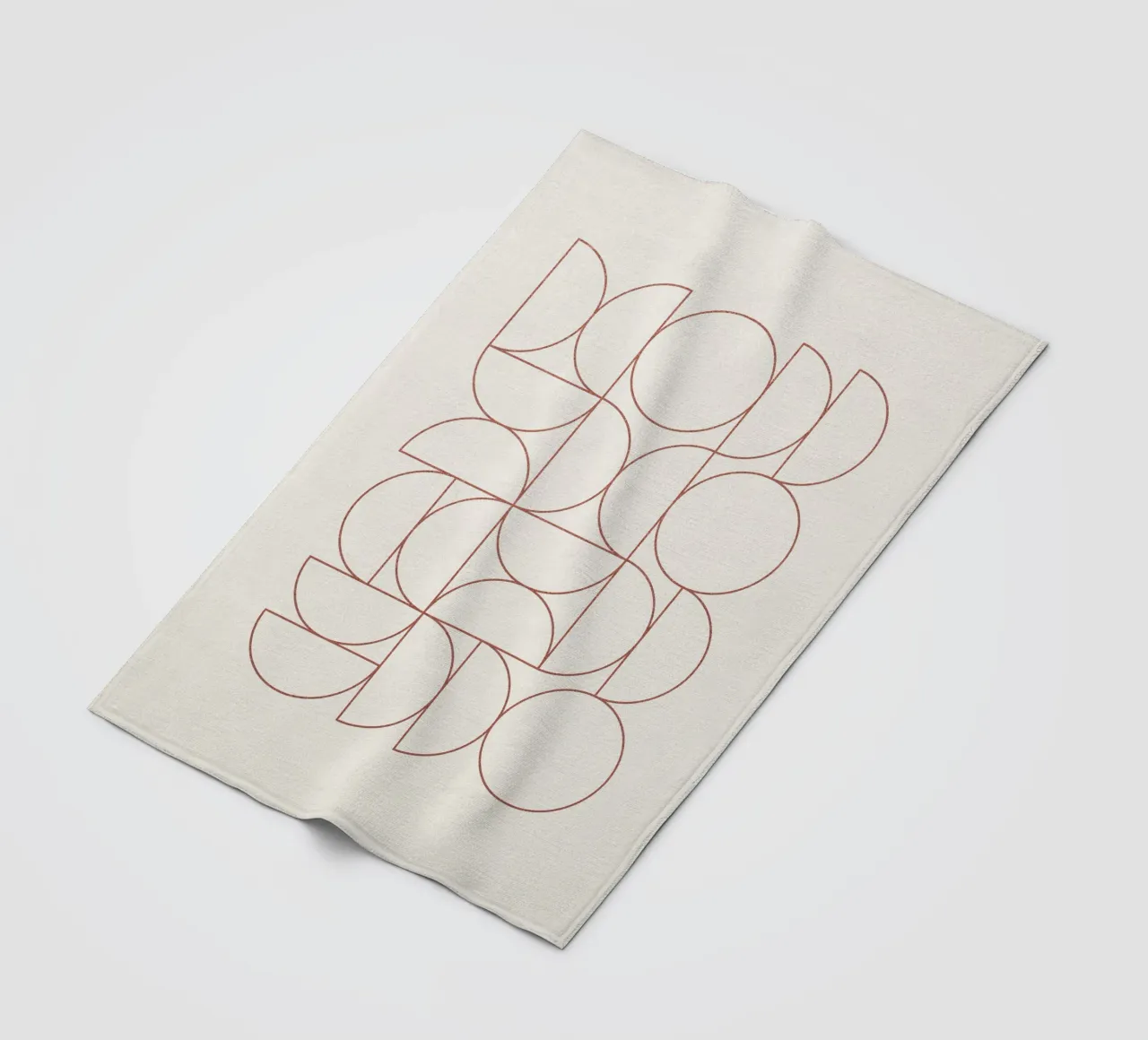 Bauhaus Contour of Semicircles coperta in pile da apoloprints