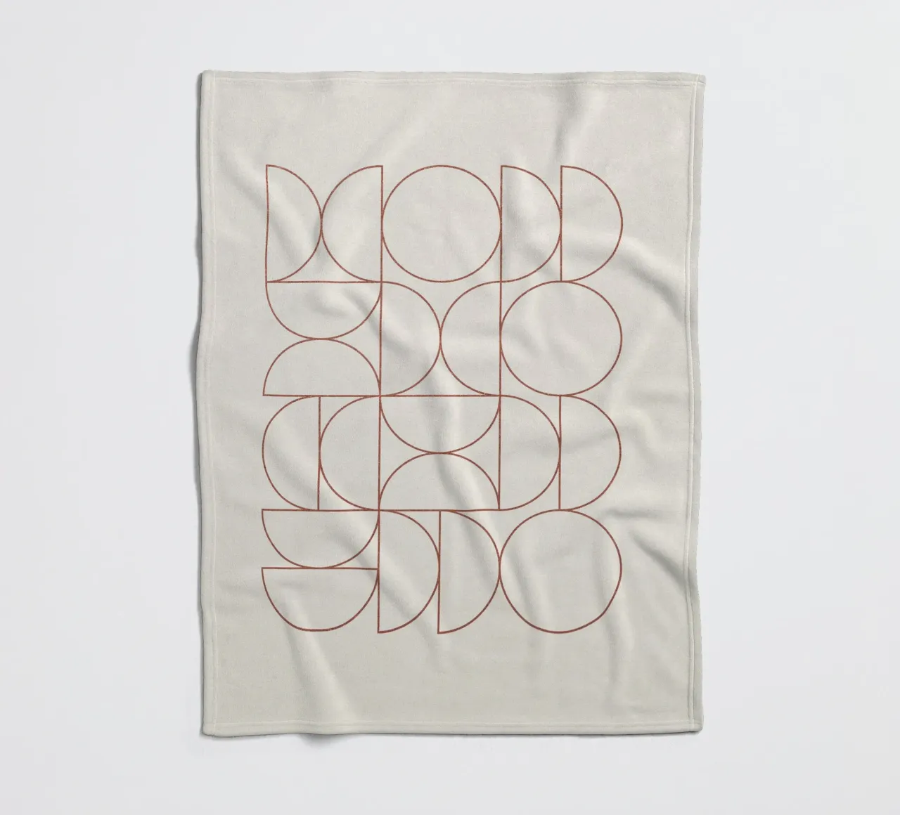 Bauhaus Contour of Semicircles coperta in pile da apoloprints