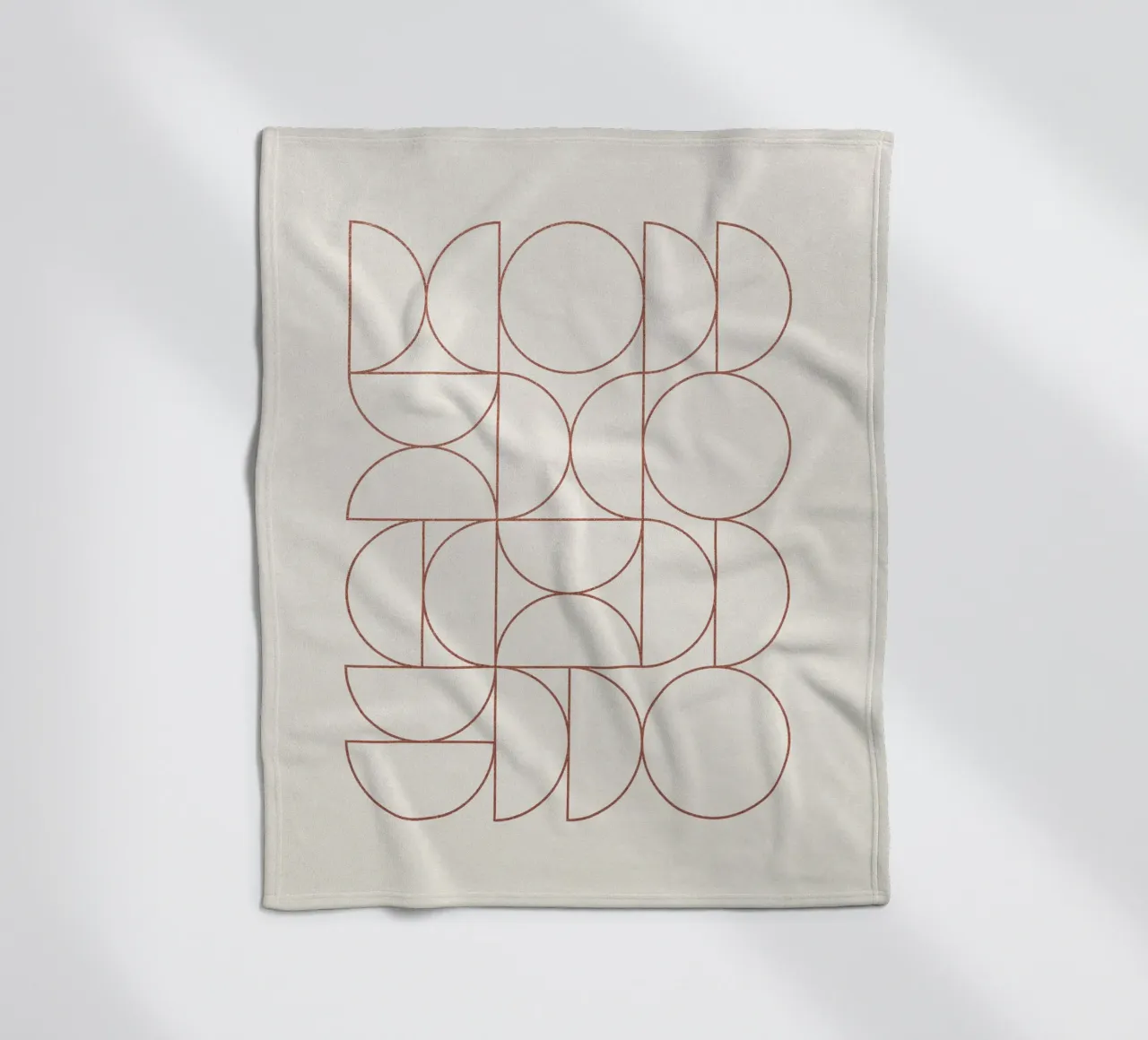 Bauhaus Contour of Semicircles coperta in pile da apoloprints