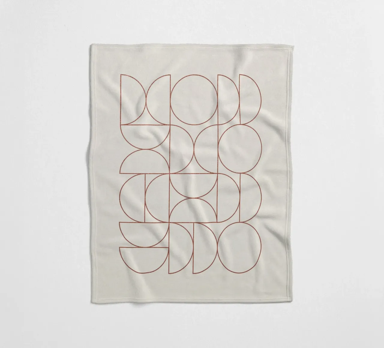 Bauhaus Contour of Semicircles coperta in pile da apoloprints