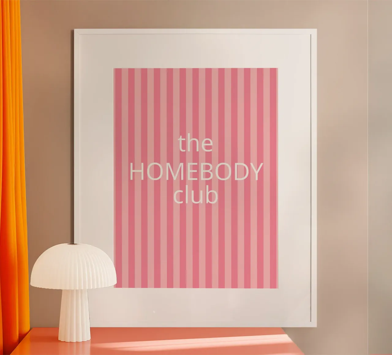 the homebody club poster with aluminum frame by ramosashop