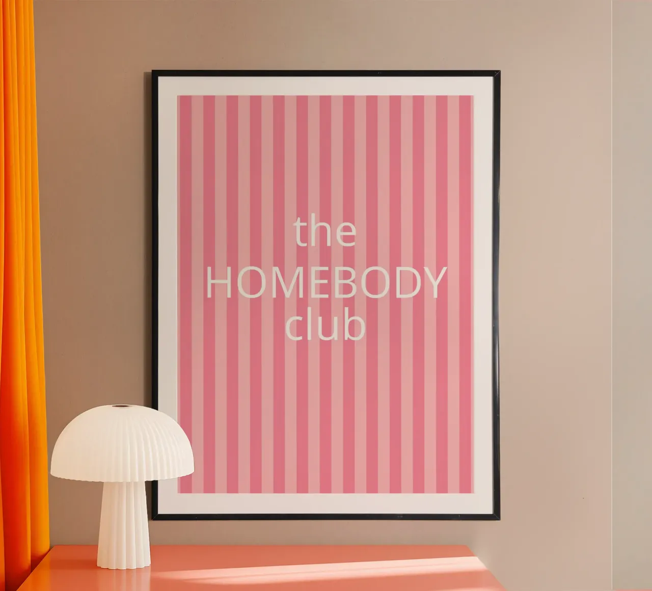 the homebody club poster with aluminum frame by ramosashop