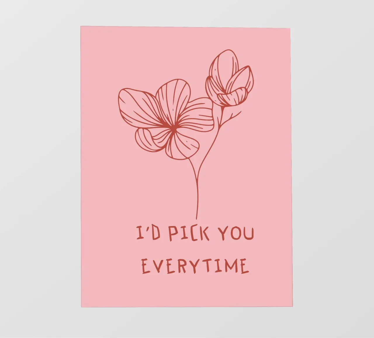 "I'd pick you every time pellicola backlit da ramosashop