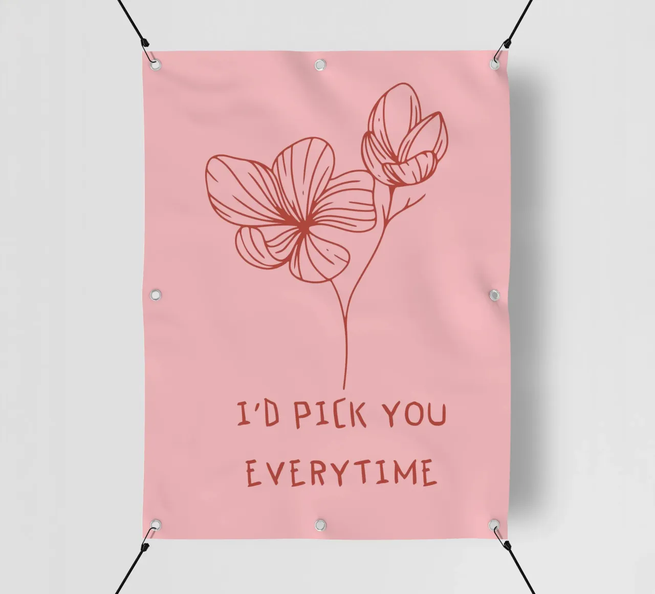 "I'd pick you every time telo in pvc da ramosashop