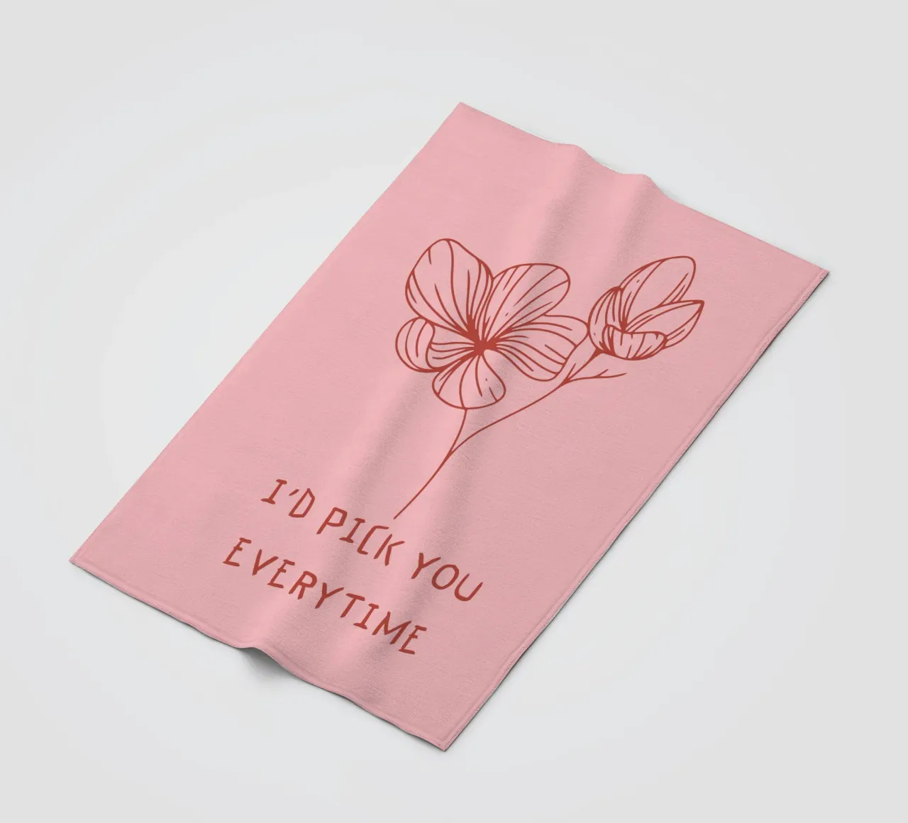 "I'd pick you every time coperta in pile da ramosashop