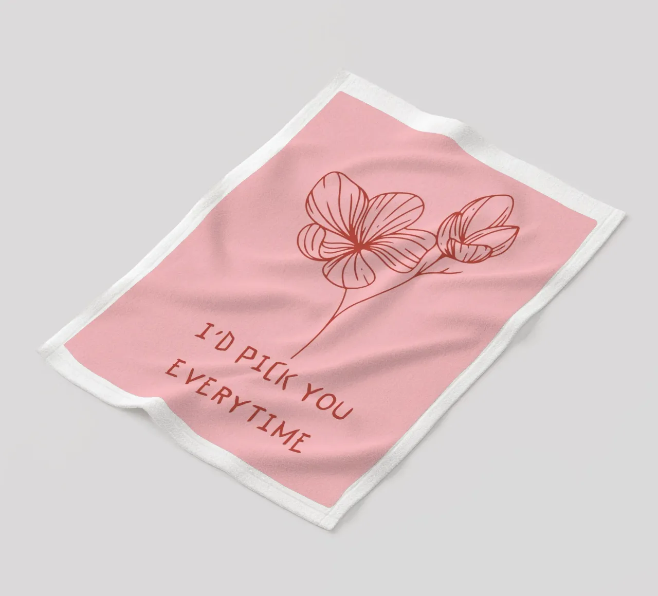 "I'd pick you every time coperta in pile da ramosashop