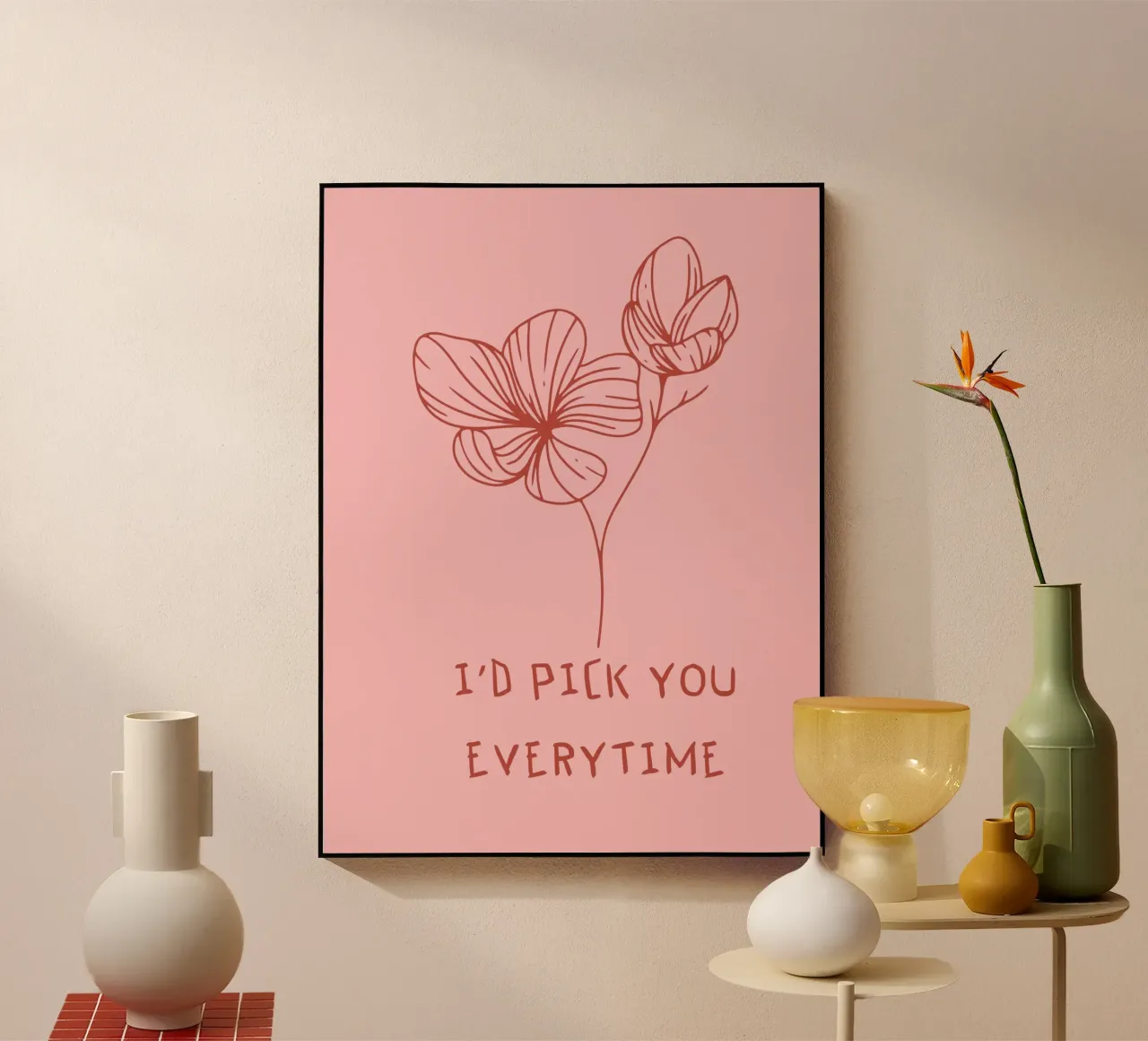 "I'd pick you every time plexiglass da ramosashop