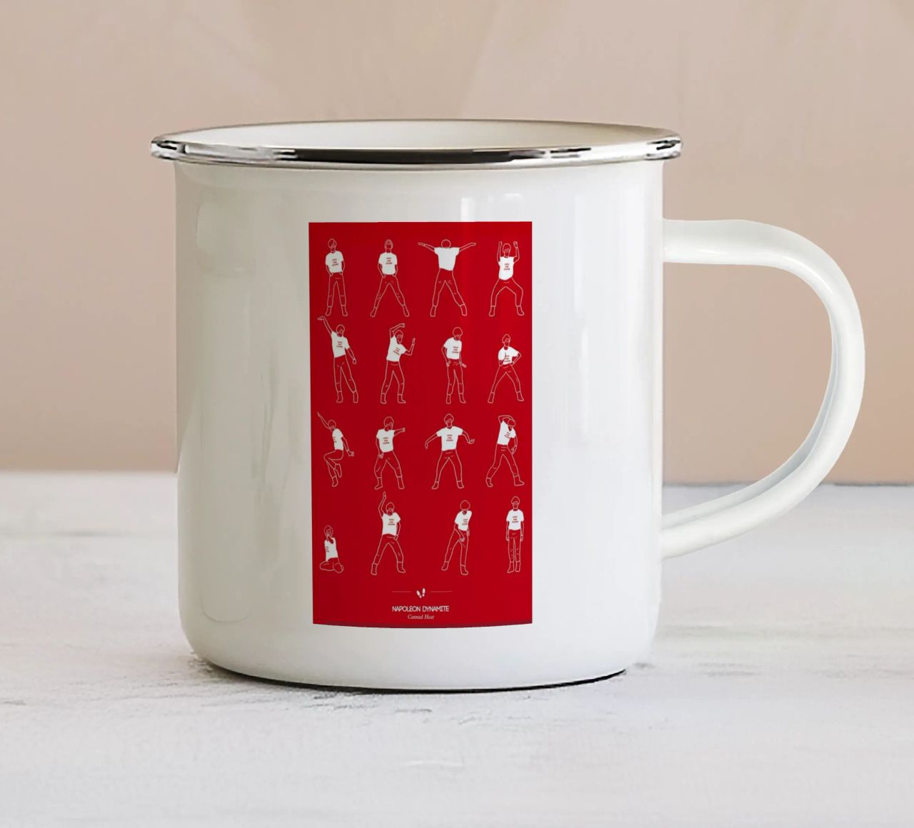 Napoleon Dynamite - Canned Heat tazza in smalto da Niege Borges