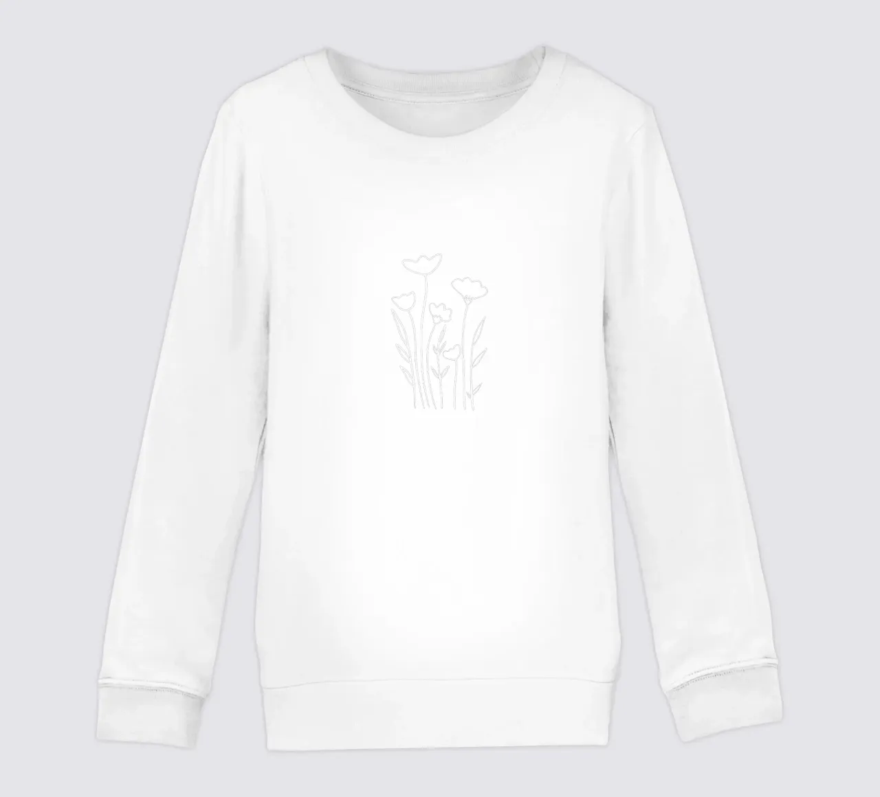 Wildblumen Line Art felpa bambino da BAINAI