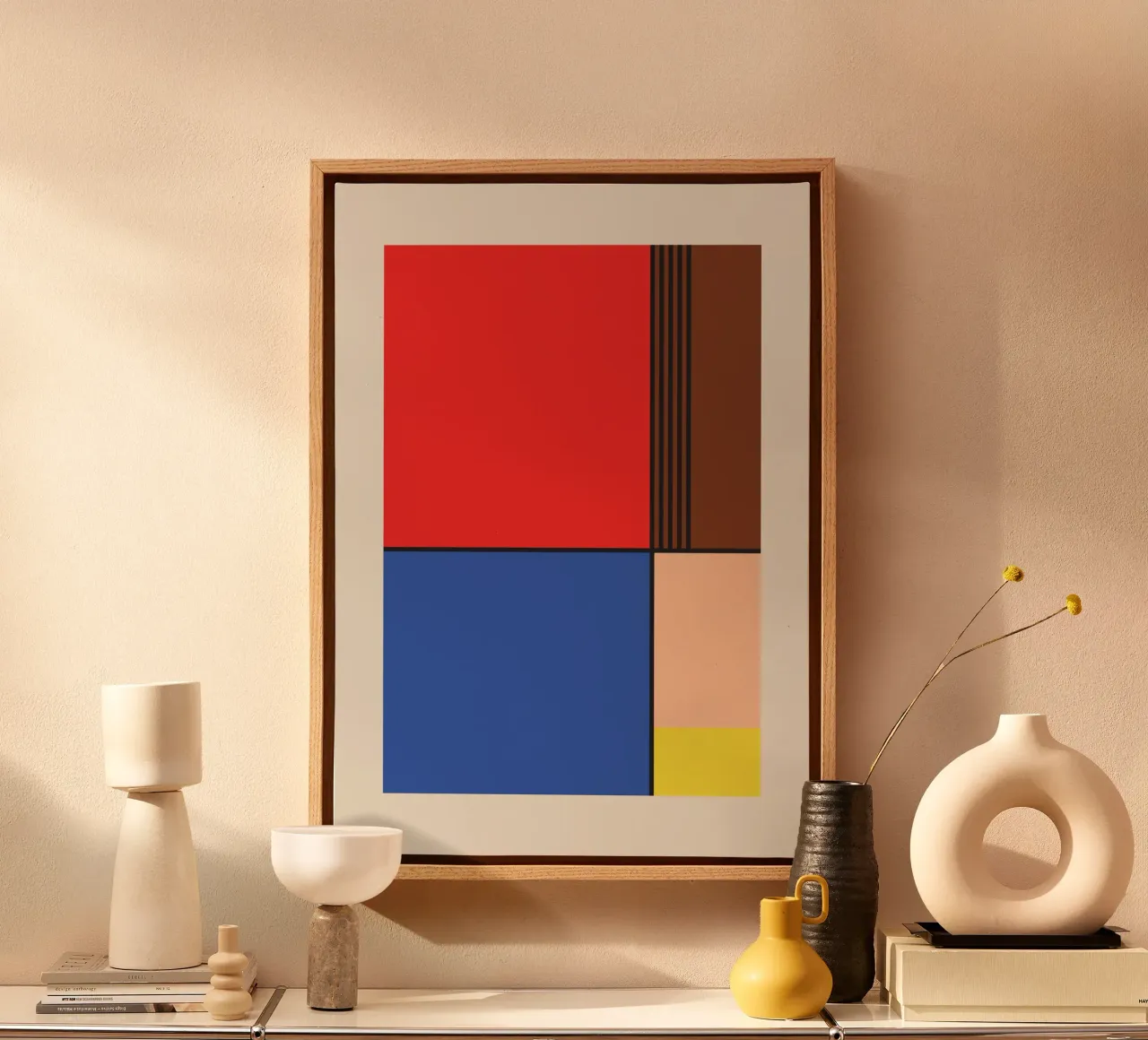 Minimalistische weergave van Mario Bros canvas met Baklijst van OkleoStudio