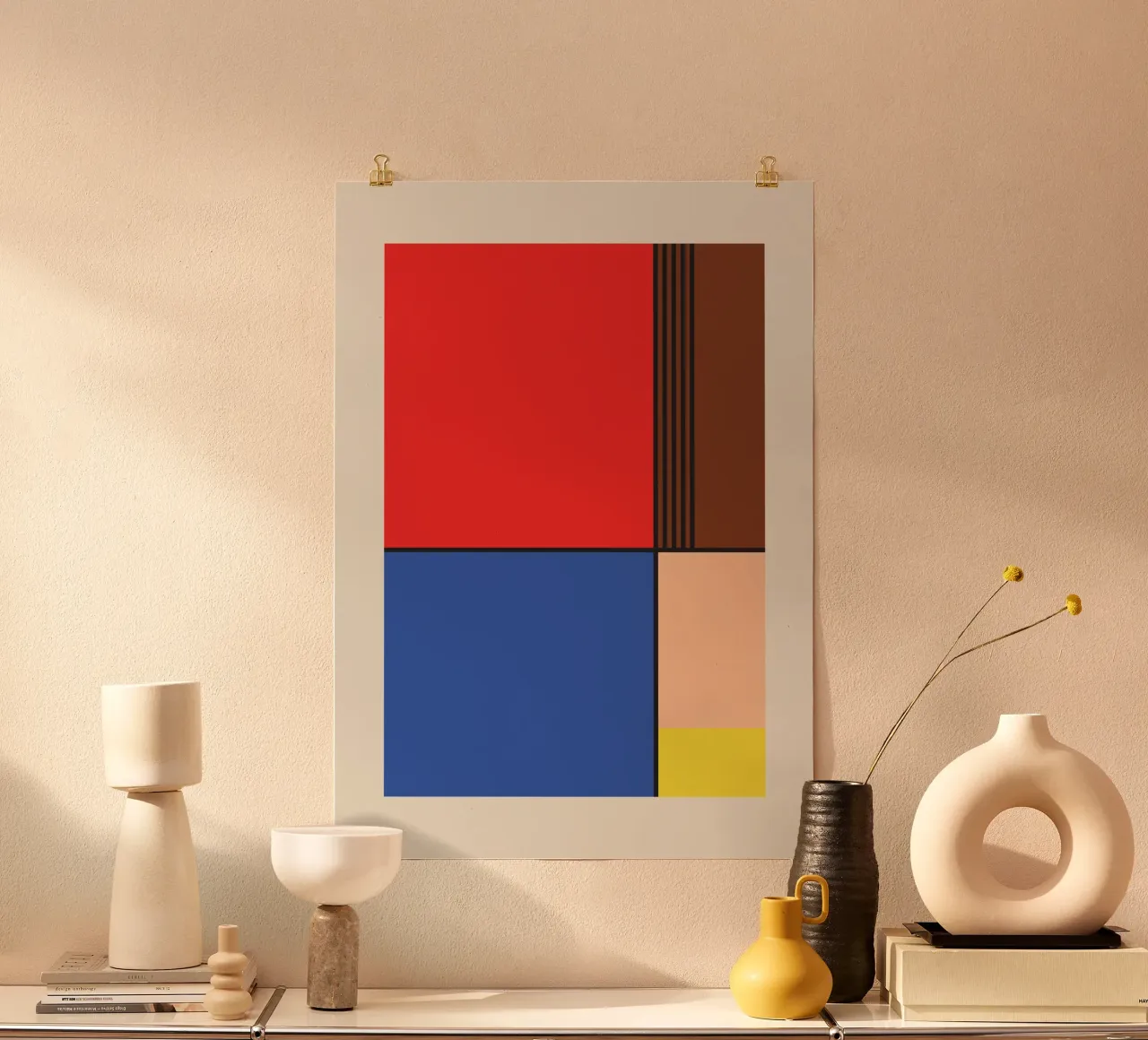Affiche minimaliste de Mario Bros poster with wooden frame by OkleoStudio