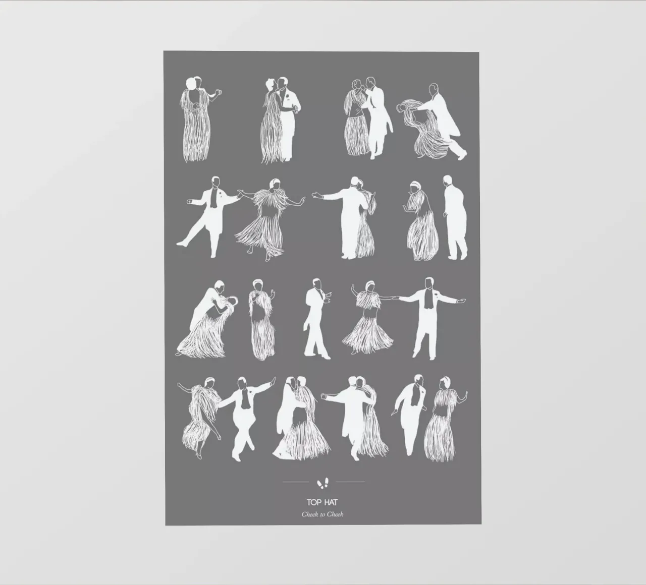 Top Hat - Cheek to Cheek pellicola backlit da Niege Borges