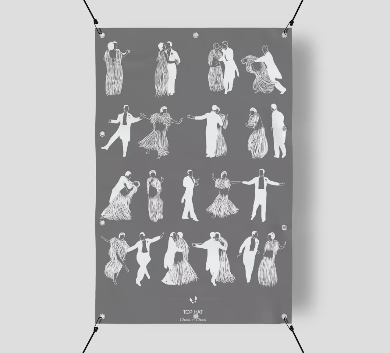 Top Hat - Cheek to Cheek telo in pvc da Niege Borges