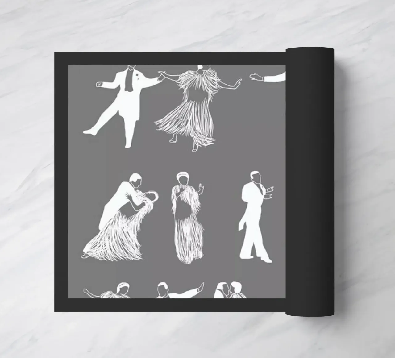 Top Hat - Cheek to Cheek doormat by Niege Borges
