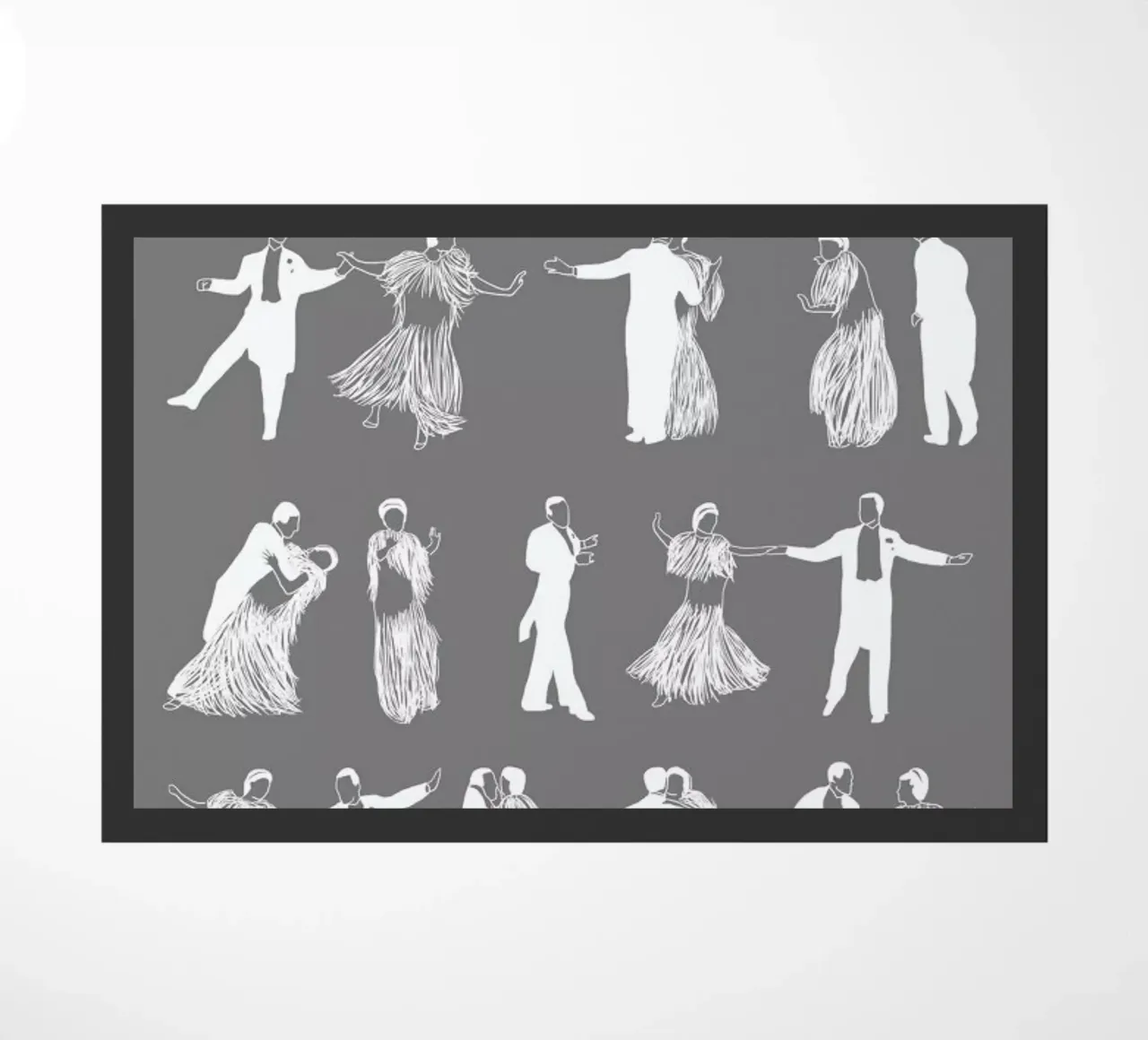 Top Hat - Cheek to Cheek doormat by Niege Borges