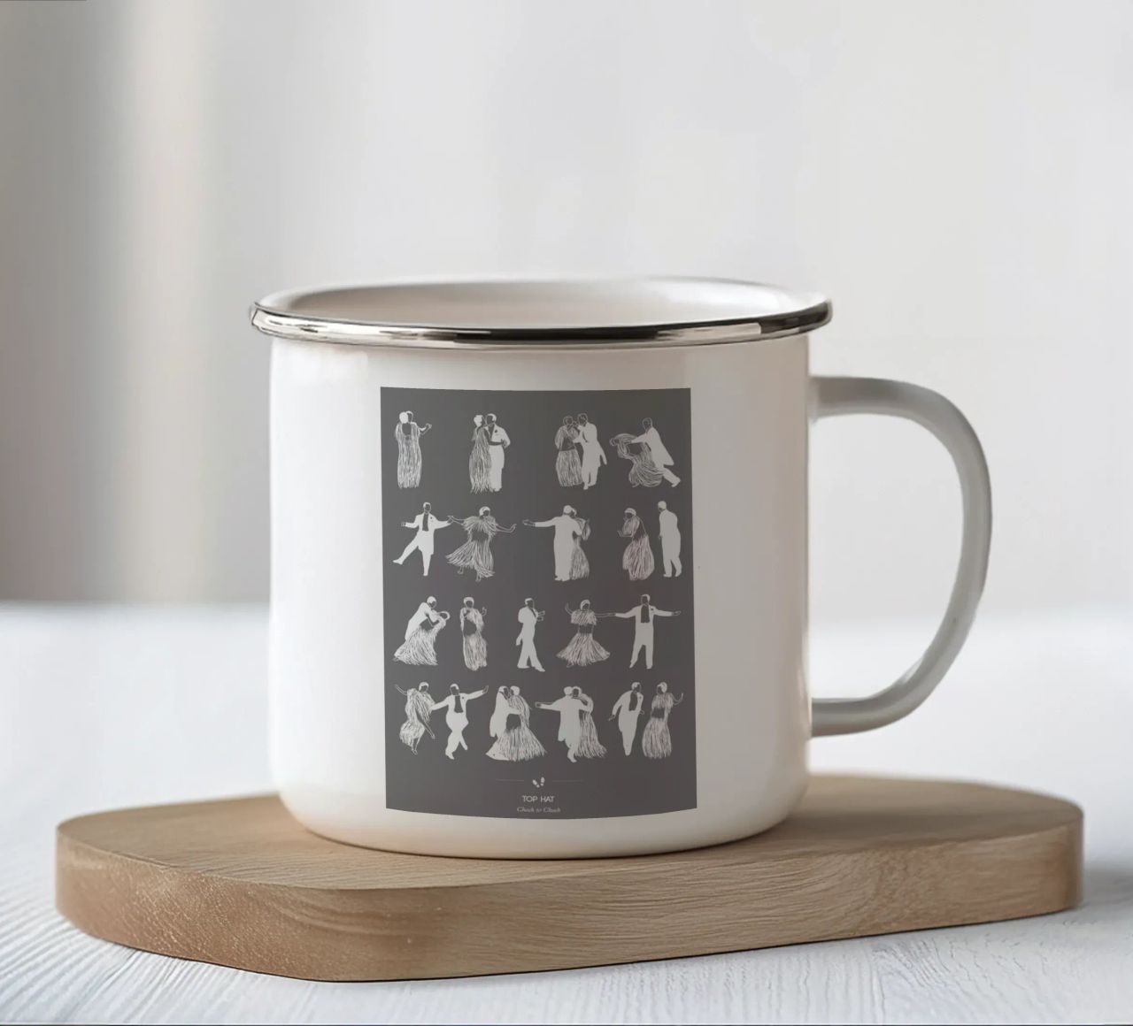 Top Hat - Cheek to Cheek tazza in smalto da Niege Borges