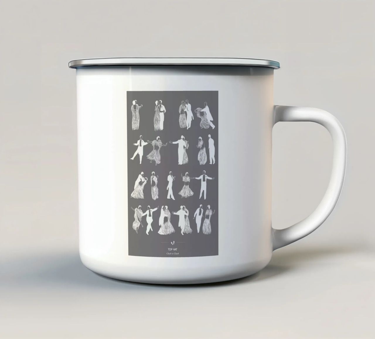 Top Hat - Cheek to Cheek tazza in smalto da Niege Borges